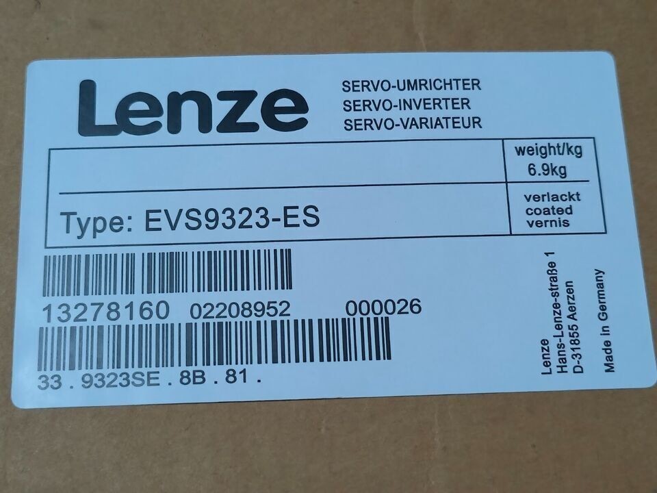 EVS9323-ES New Sealed Lenze Servo Drives 9300 EVS9323-ES