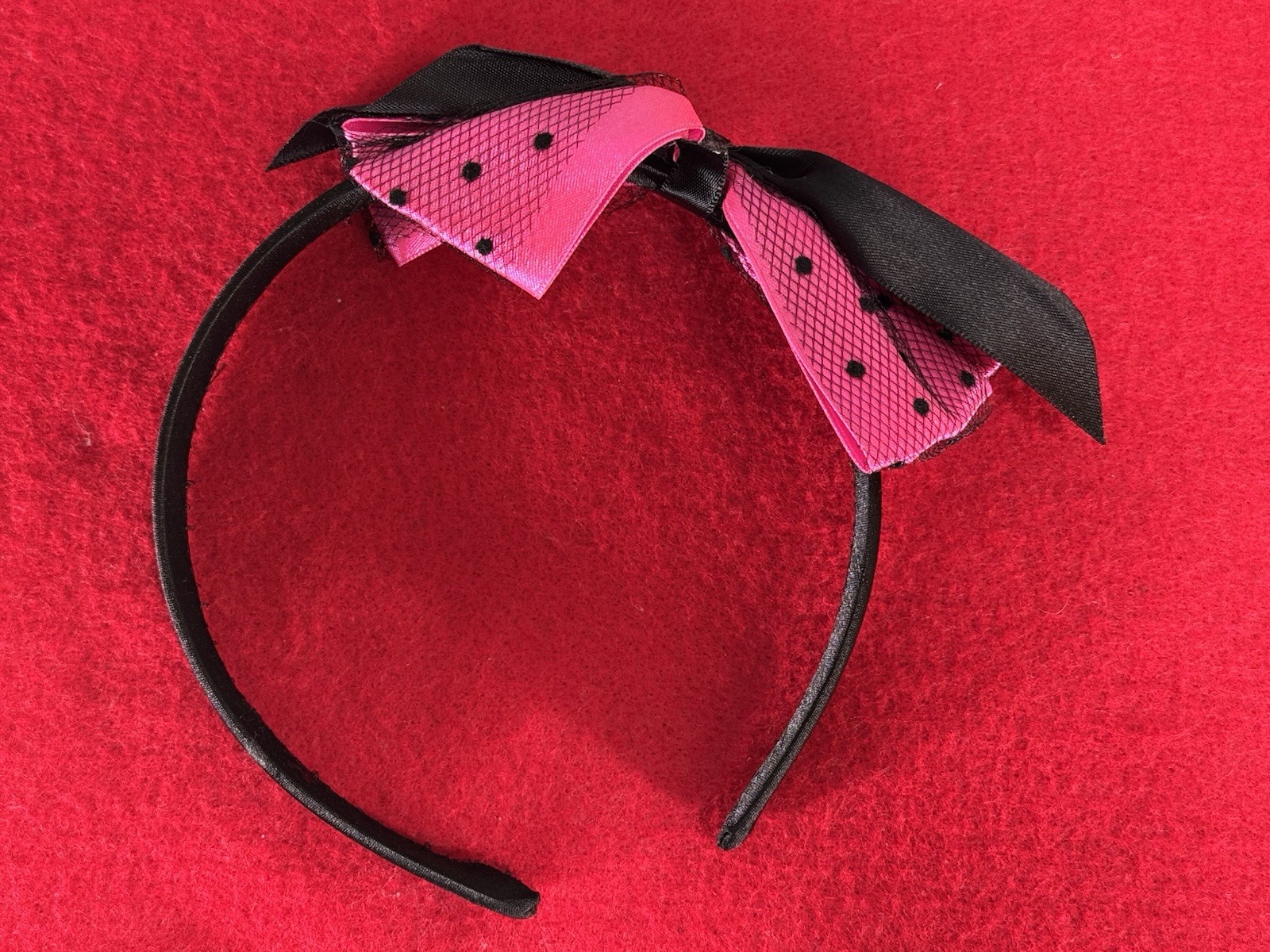 ELVIRA Cassandra Peterson Personally Owned & Stage Worn Pink & Black Headband