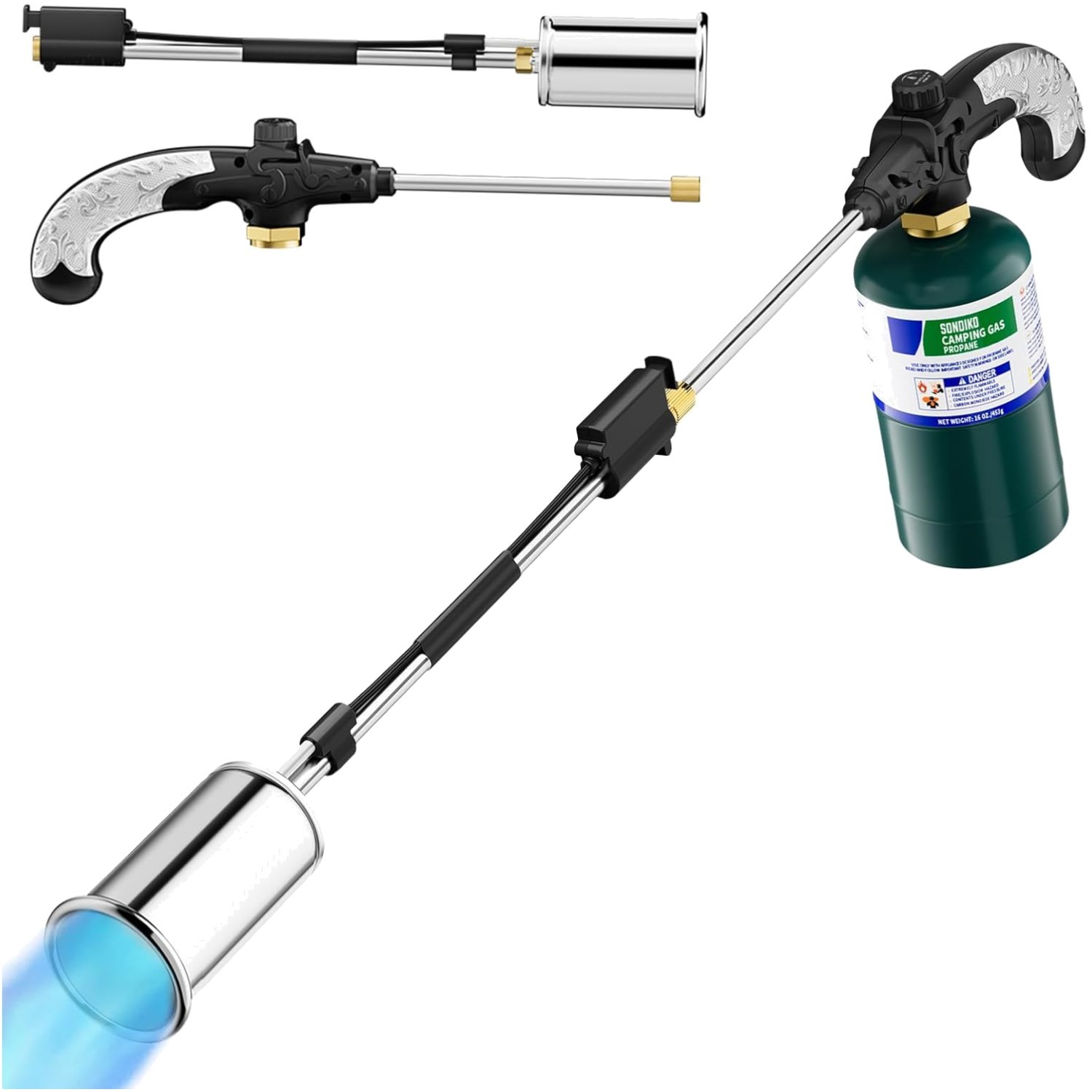 Professional-Grade 30" Propane Weed Torch - Safe and Efficient Outdoor Solution