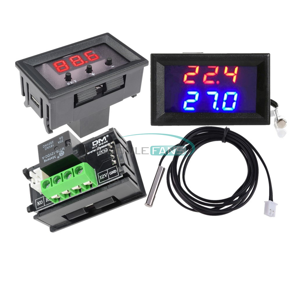 W1209 W1209WK Digital Thermostat Temperature Controller Sensor Case 50-110°C 12V