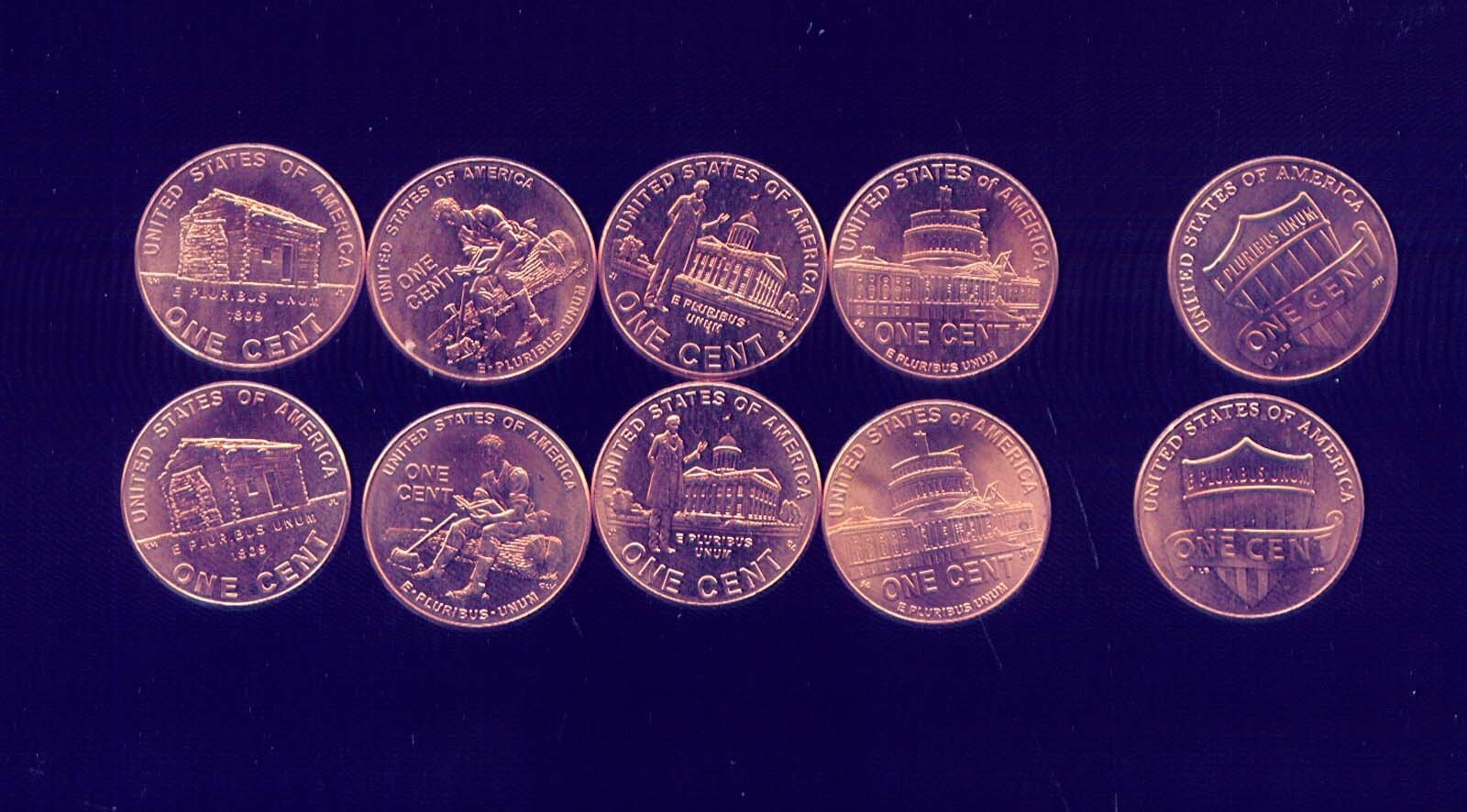10 CH BU LINCOLN BICENTENNIAL CENTS 2009/10 P & D (3G950) LQQK!!!
