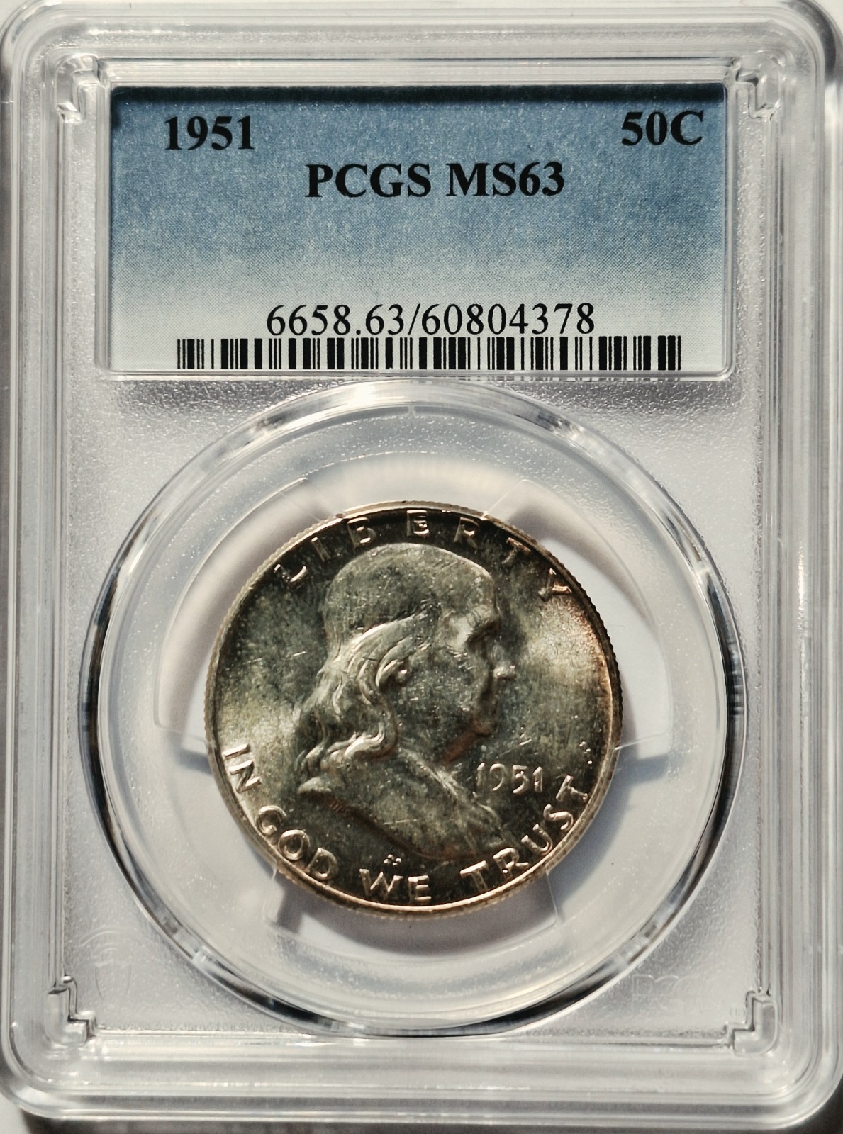 1951 Franklin Half Dollar PCGS MS 63