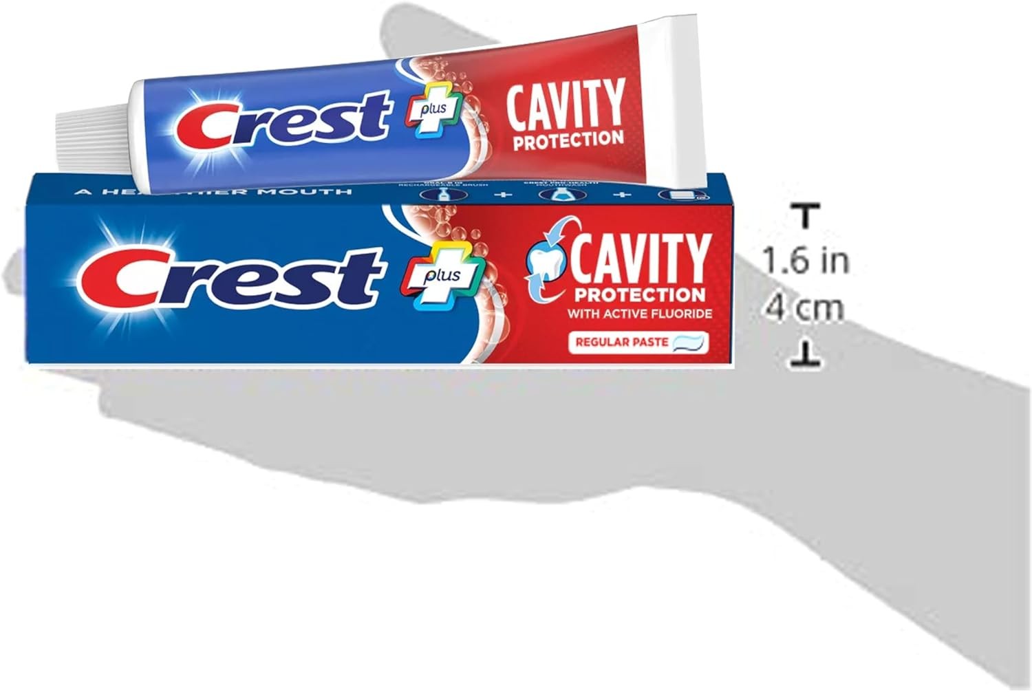 (Pack of 4) Crest Plus+ Cavity Protection Toothpaste Regular - 8.2 Ounce