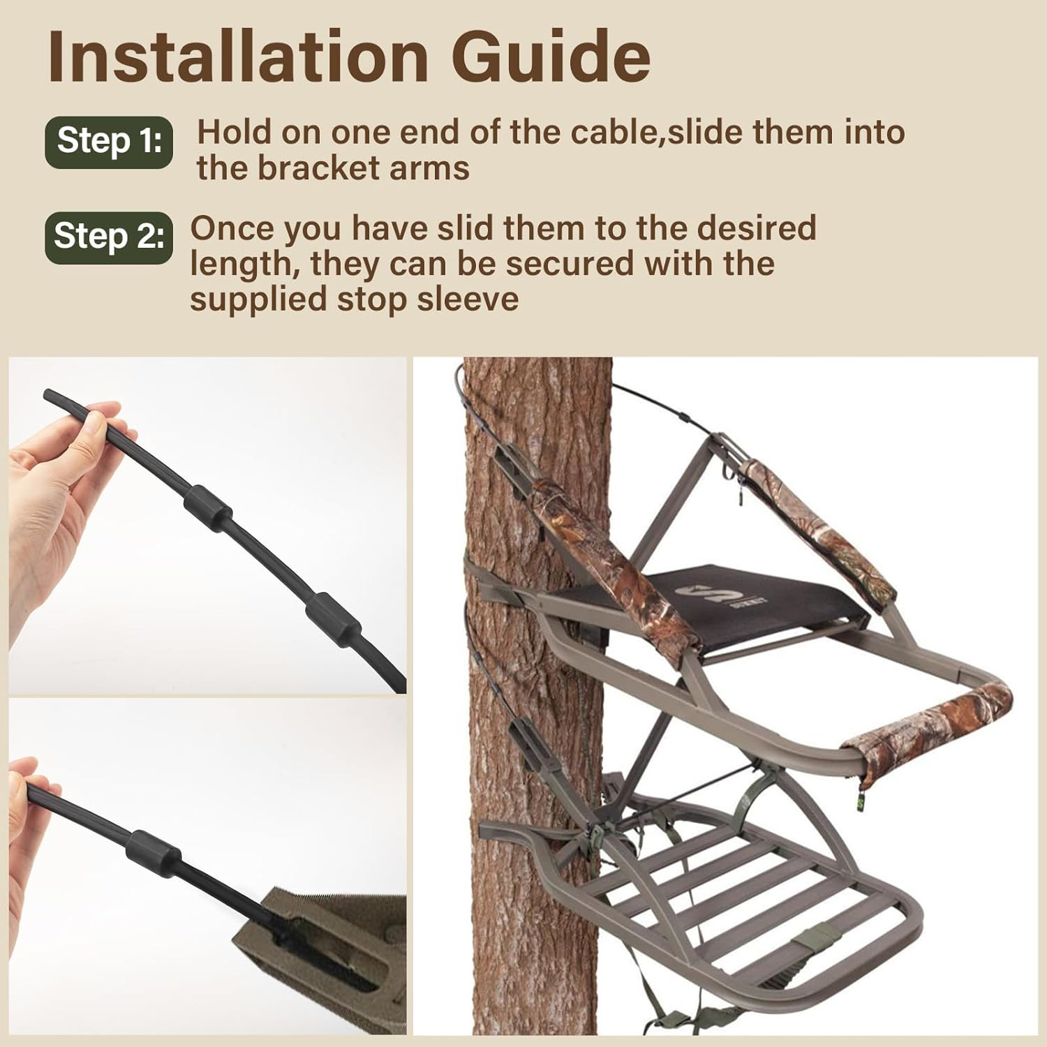 Climbing Tree Stand Replacement Cables for Summit Climber 65 Hang on Climber