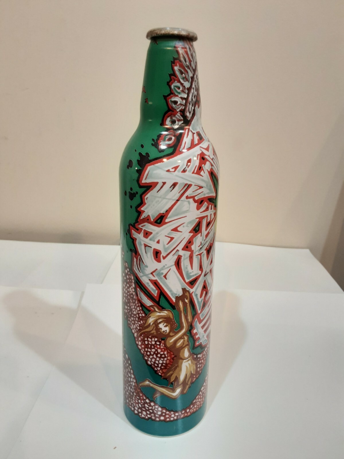 MOUNTAIN DEW GREEN LABEL ART ALUMINUM BOTTLE NO CAP