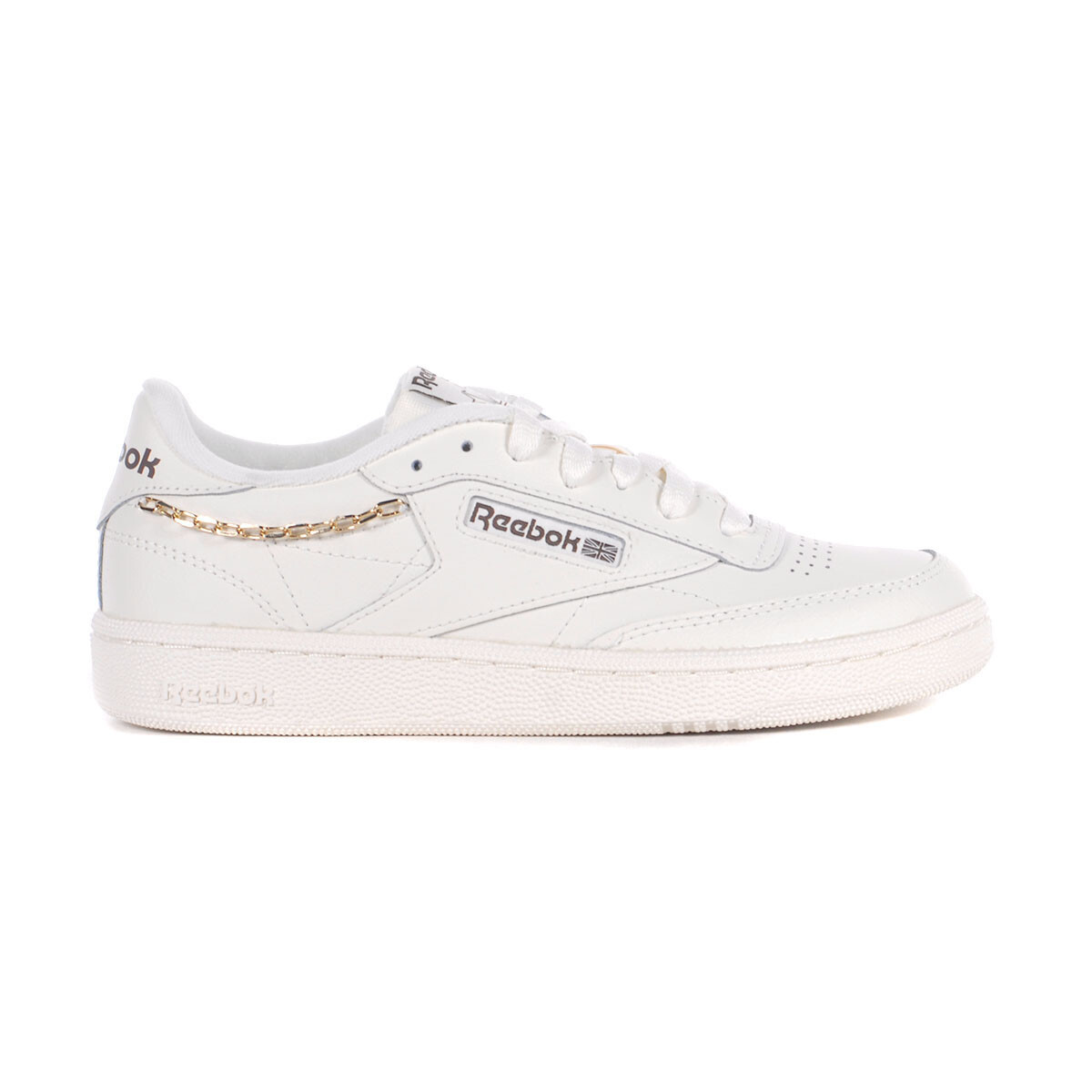 Reebok Women's Club C 85 Chalk/Mahogany/Gold Metallic Sneakers 100074237