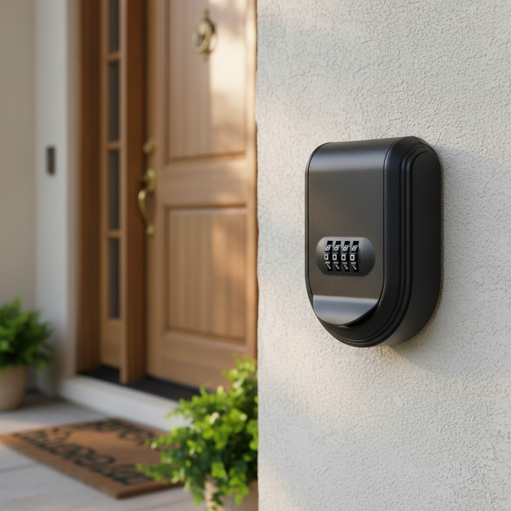 Magnetic Key Holder under Car,Hide a Key outside with Combination Lock Box,Reset