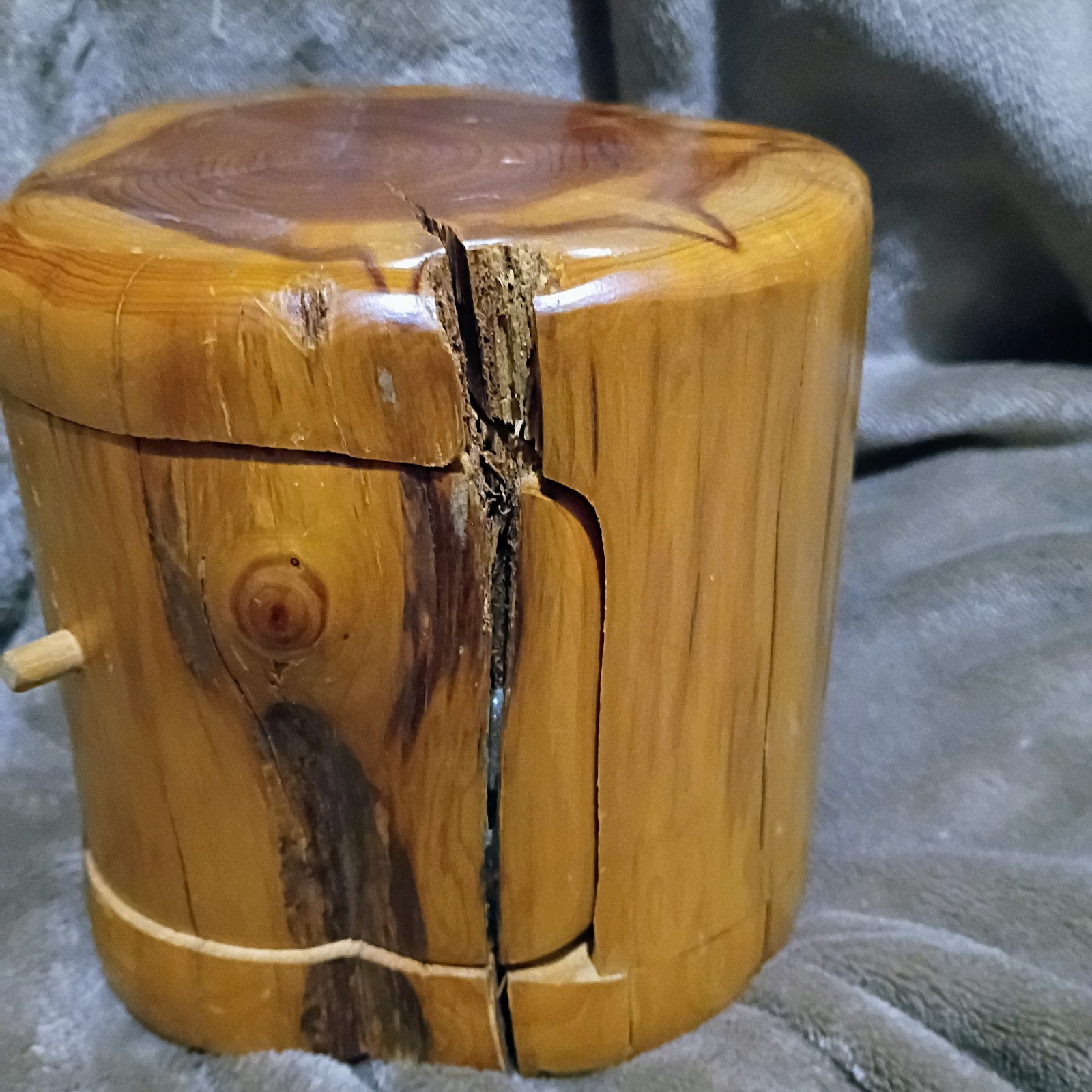Vintage Diversion Stash Safe Log Trinket Box Hidden Box