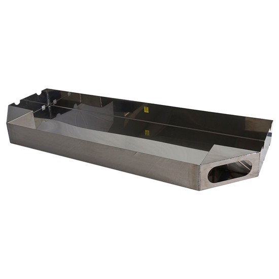Bawer SS Tool Box Top Tray W/ 6 Inch Oval Light Hole- 4 X 18 X 48 Inch
