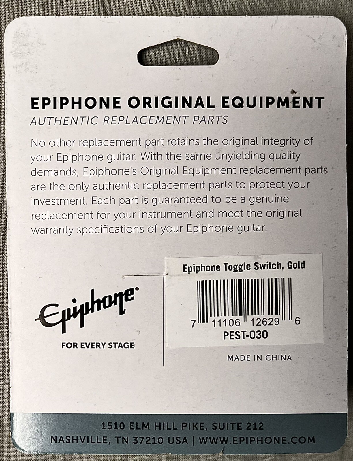 Epiphone PEST-030 Toggle Switch, Gold