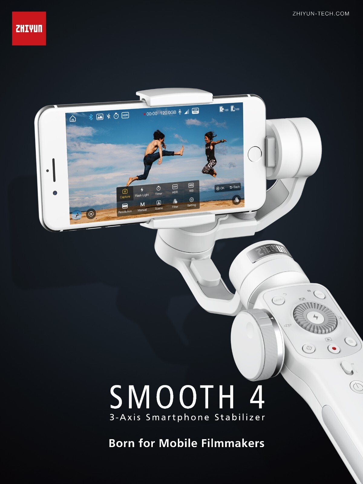 Zhiyun Smooth 4 3-Axis Handheld Smartphone Gimbal Stabilizer for iPhone Android