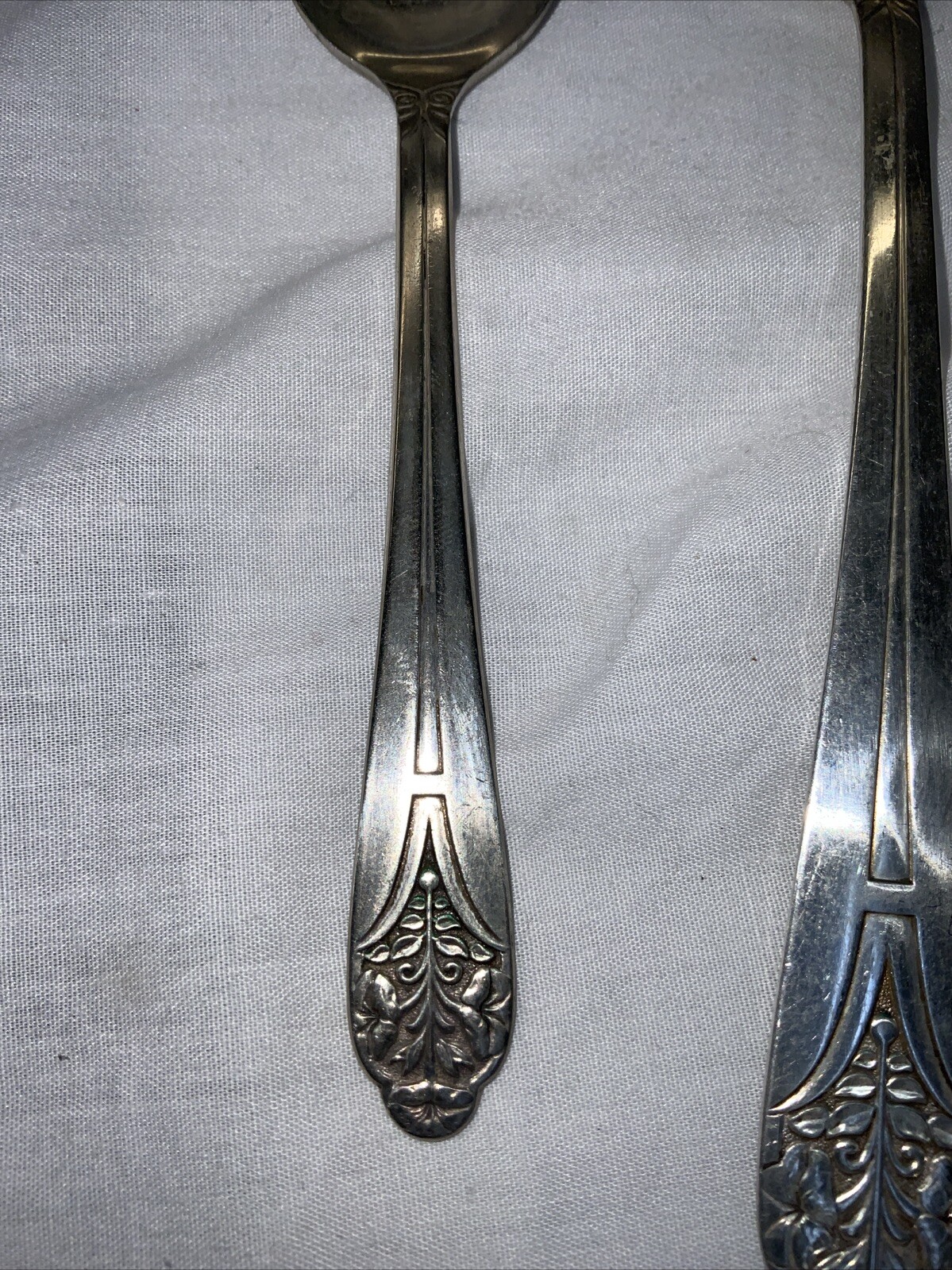 Claudia Silverplate Serving Spoon And Sugar Spoon