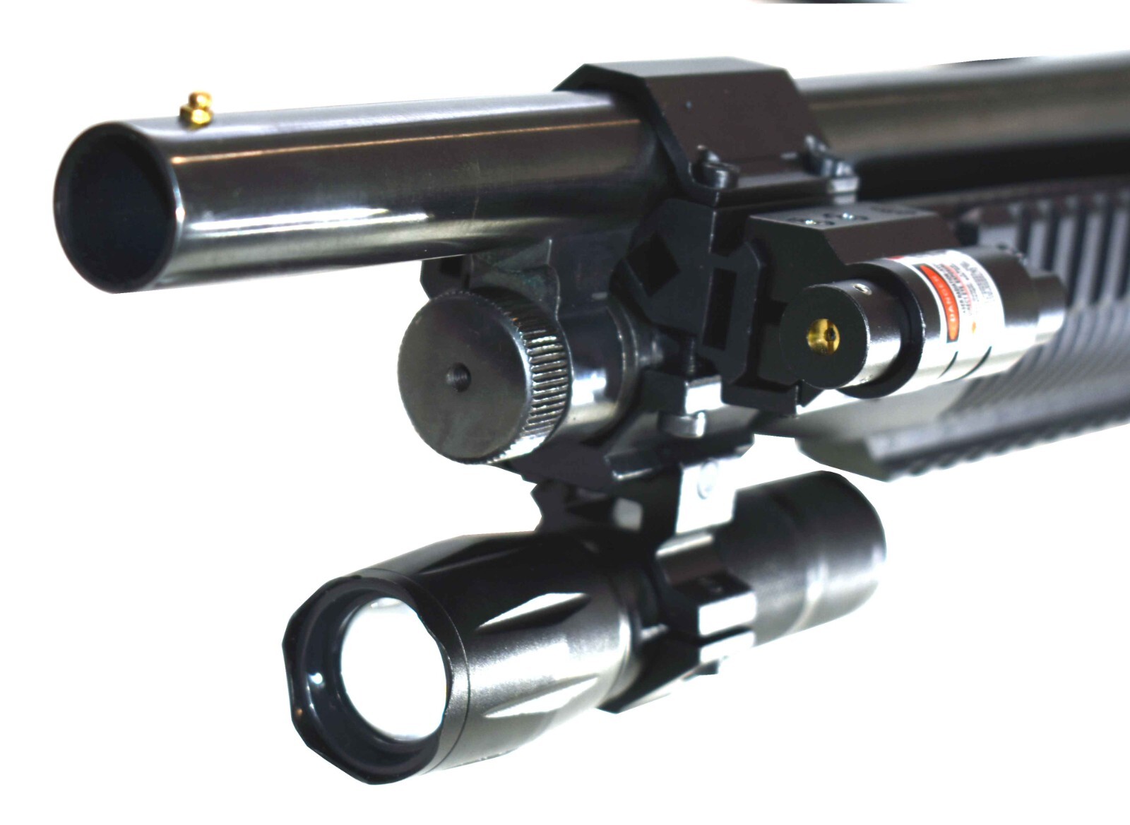 Trinity tactical flashlight red dot sight and mount for mossberg 835 12 ga pump.