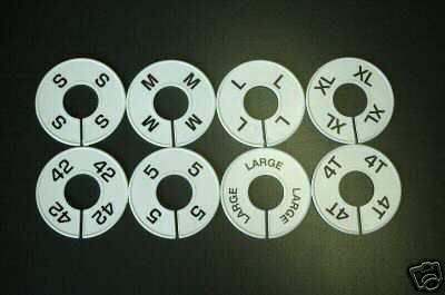 Clothing Round Rack Size Dividers Choose the sizes 100