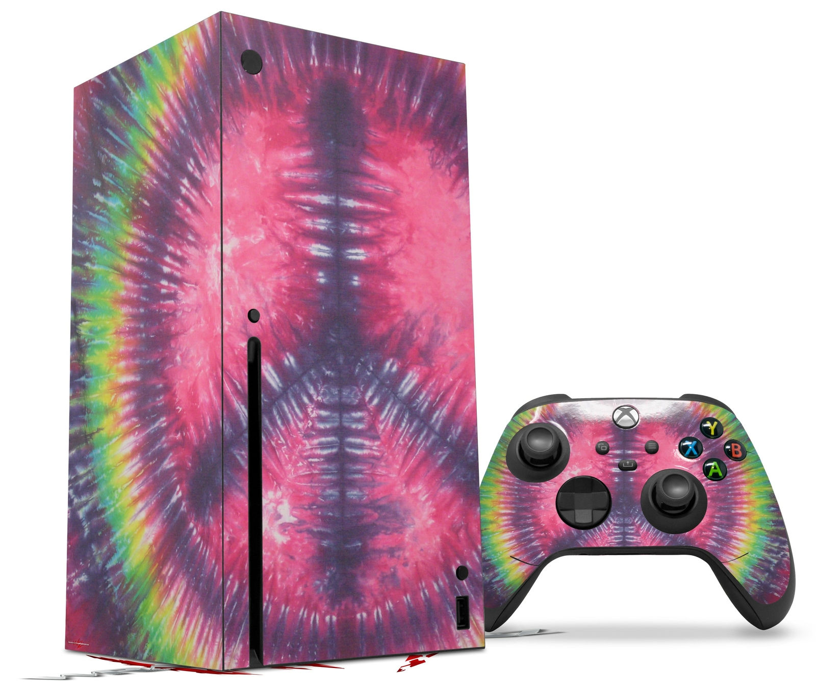 Skins XBOX Series X Console Controller Tie Dye Peace Sign 103