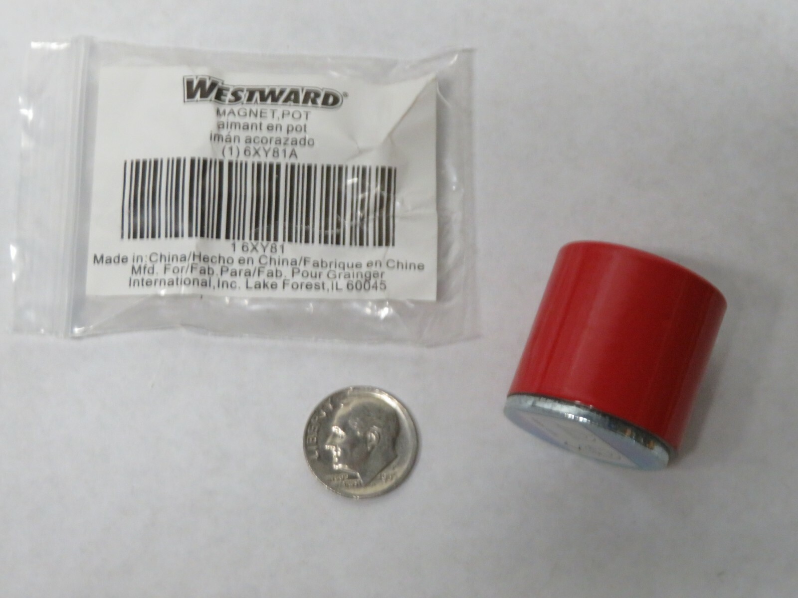 1 pcs WESTWARD GRAINGER Holding Pot Magnet Alnico 5, 18 lbs Max Pull 6XY81