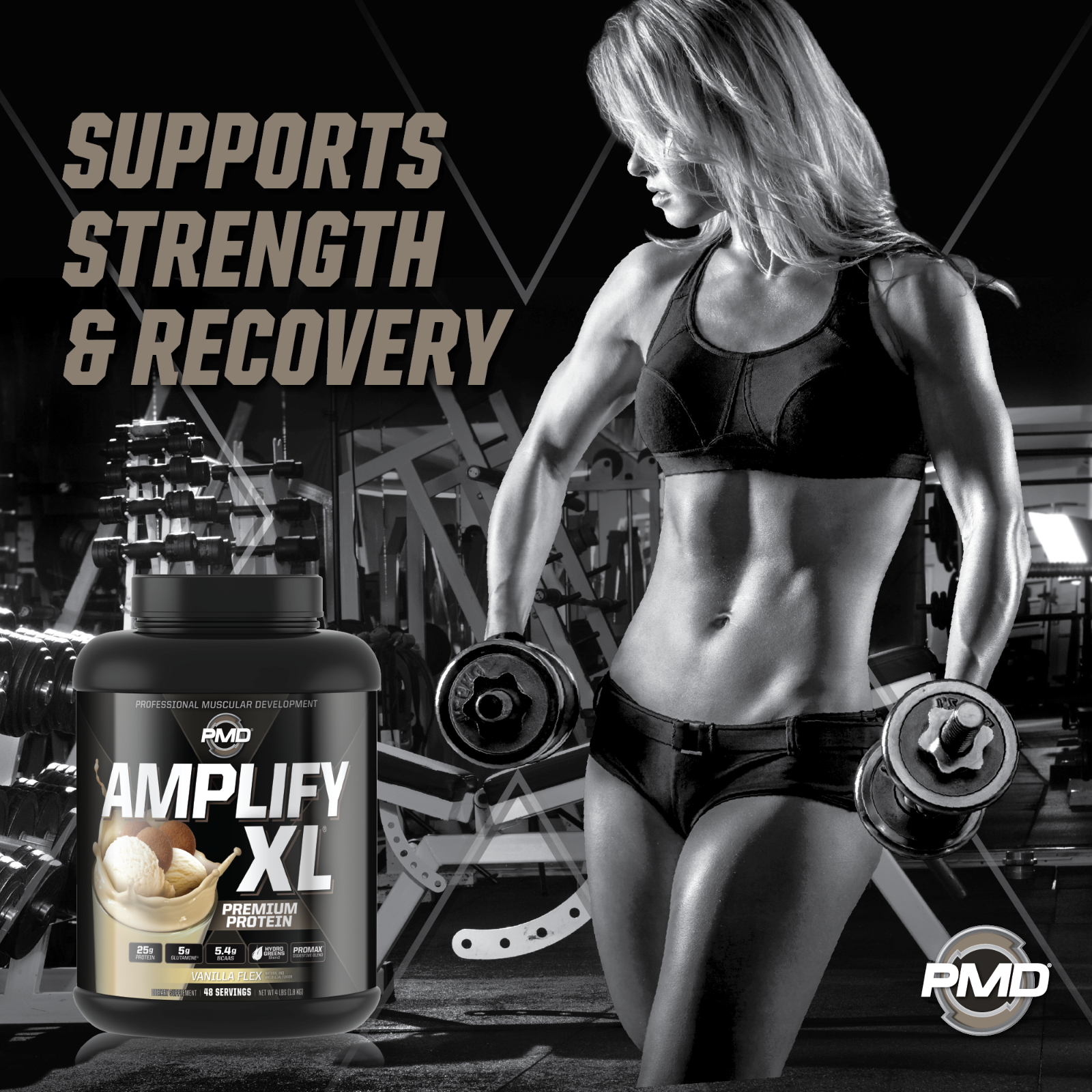 AMPLIFY XL - Protein Matrix - Strength & Recovery - Vanilla Flex (48 Servings)
