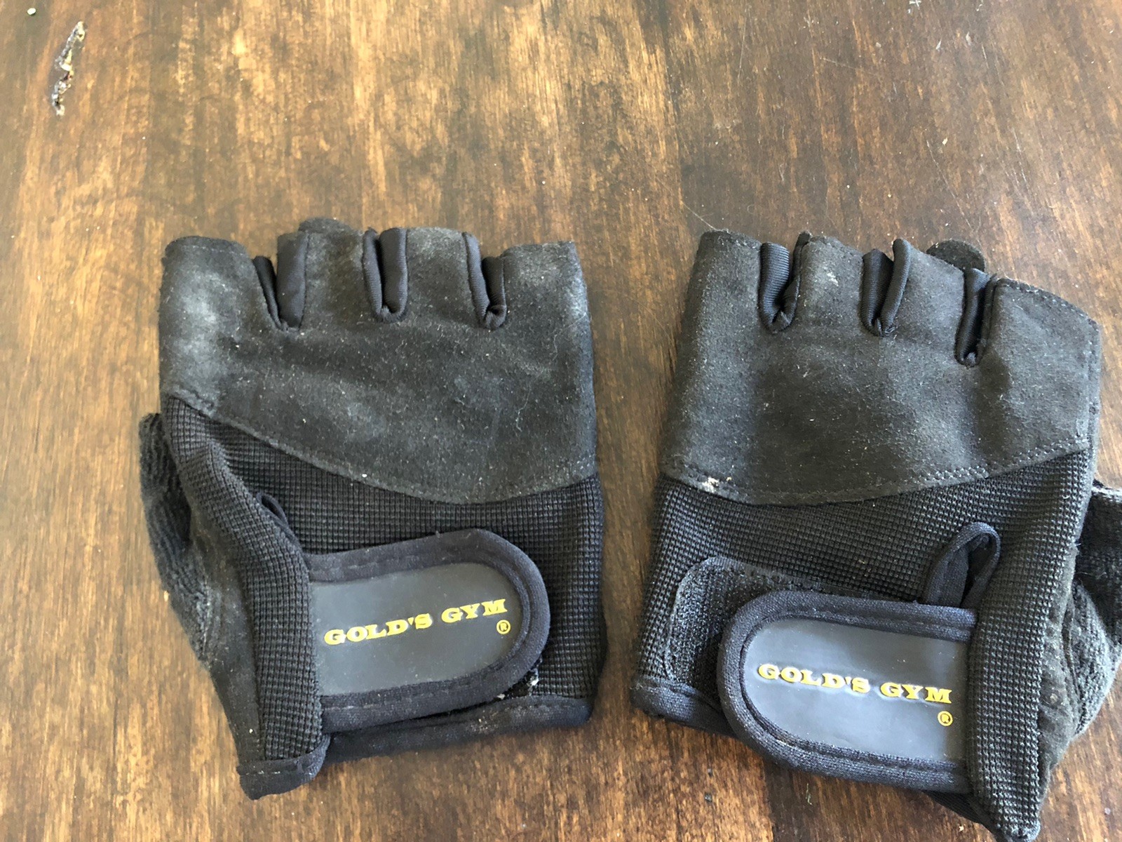 Gold's Gym Black Half Finger Weight Lifting Gloves Pair XS/S Good Condition