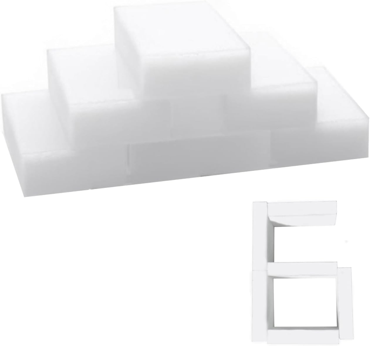 Magic Melamine Sponge Eraser, 6Pack 2X Density Magic Cleaning Erasers in Bulk Ex