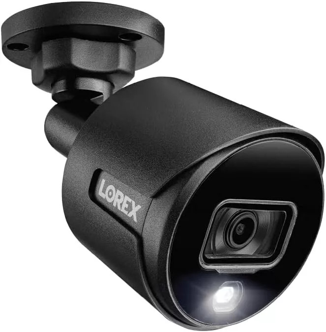 Lorex C881DAB 4K Ultra HD Active Deterrence Security Analog Bullet Camera, Bl...