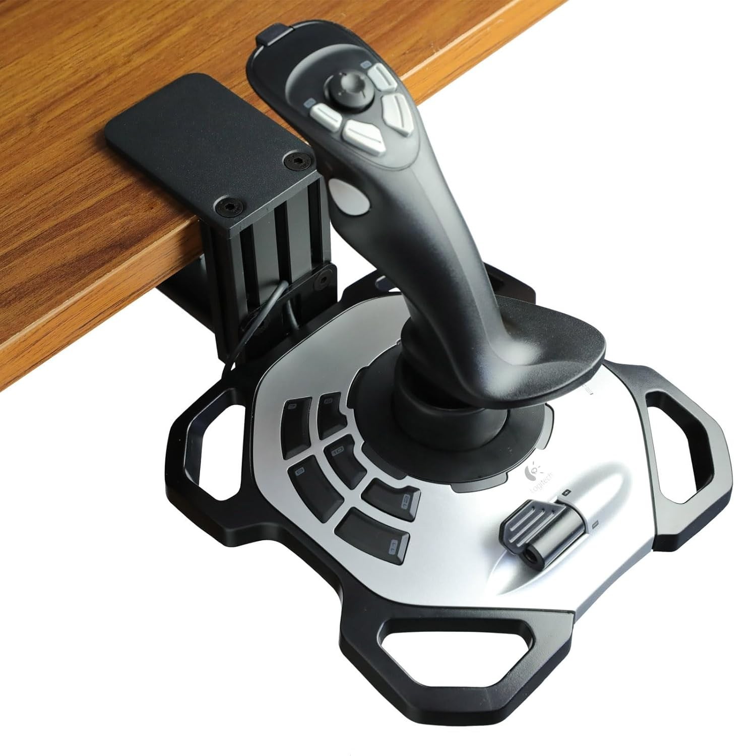 WELLMETE Clamp-on Desk Mount for Flight Sim Joystick-Compatible with Logitech G