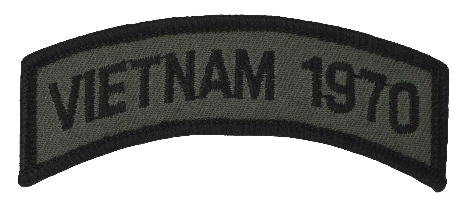 LAST TWO!! Vietnam 1970 OD Subdued Tab (359) 3 1/2" x 1 1/2" Patch 38700