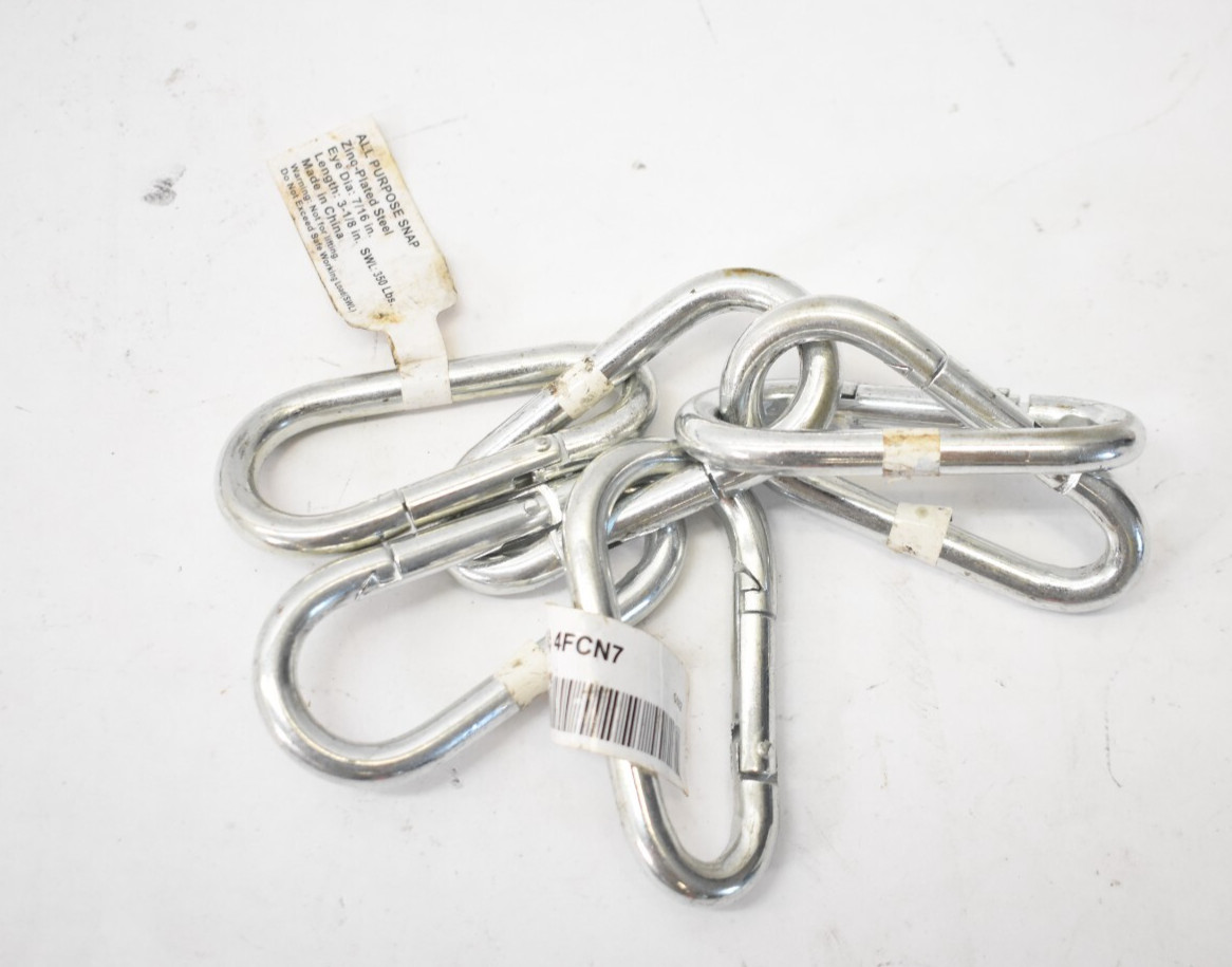 Lot of 6 Interlocking Snap Solid Gate Steel 280 lb Working Load Limit 4FCN7
