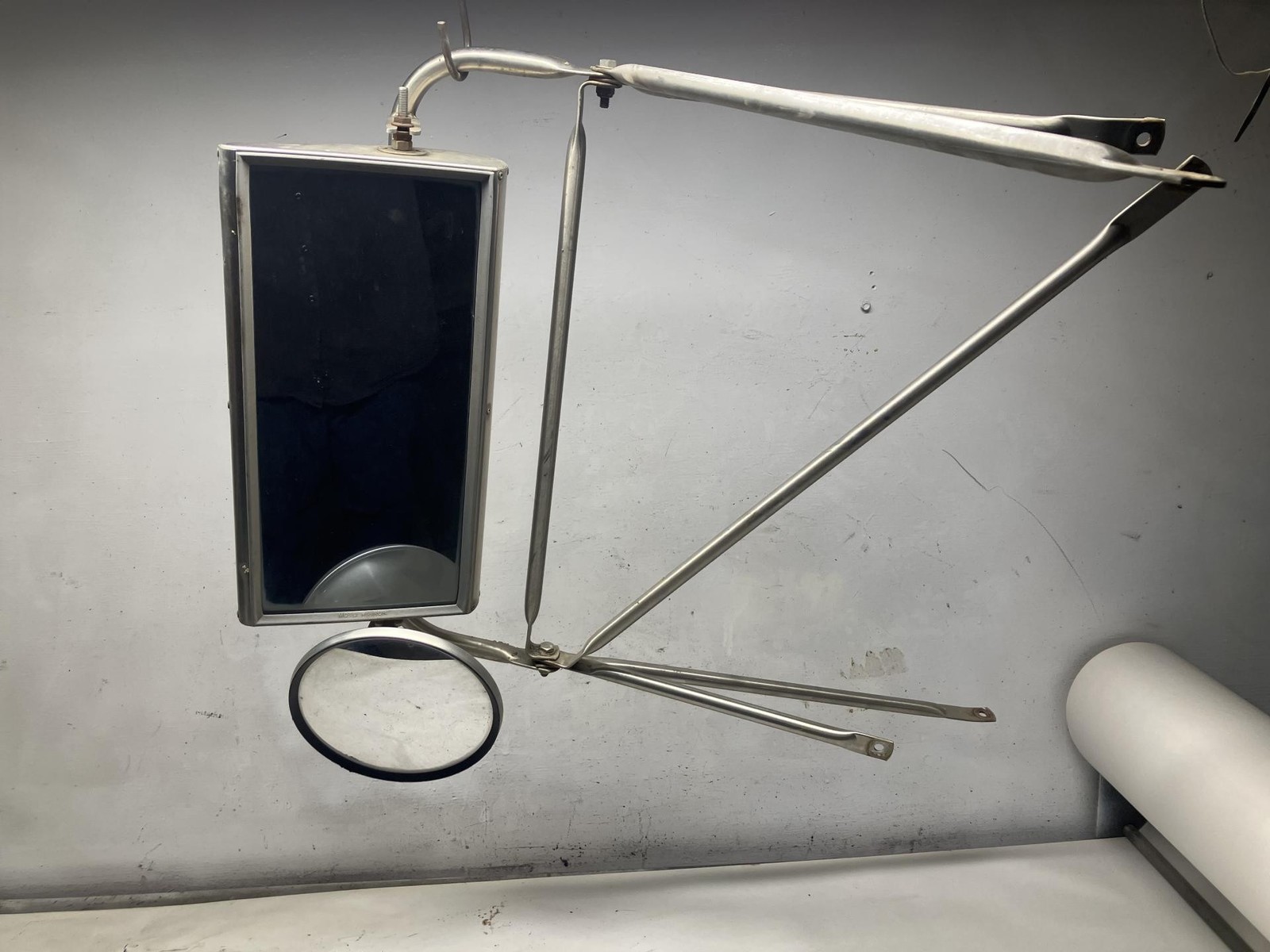 1984-2006 Kenworth T800 STAINLESS Left/Driver Door Mirror - Used | P/N NA