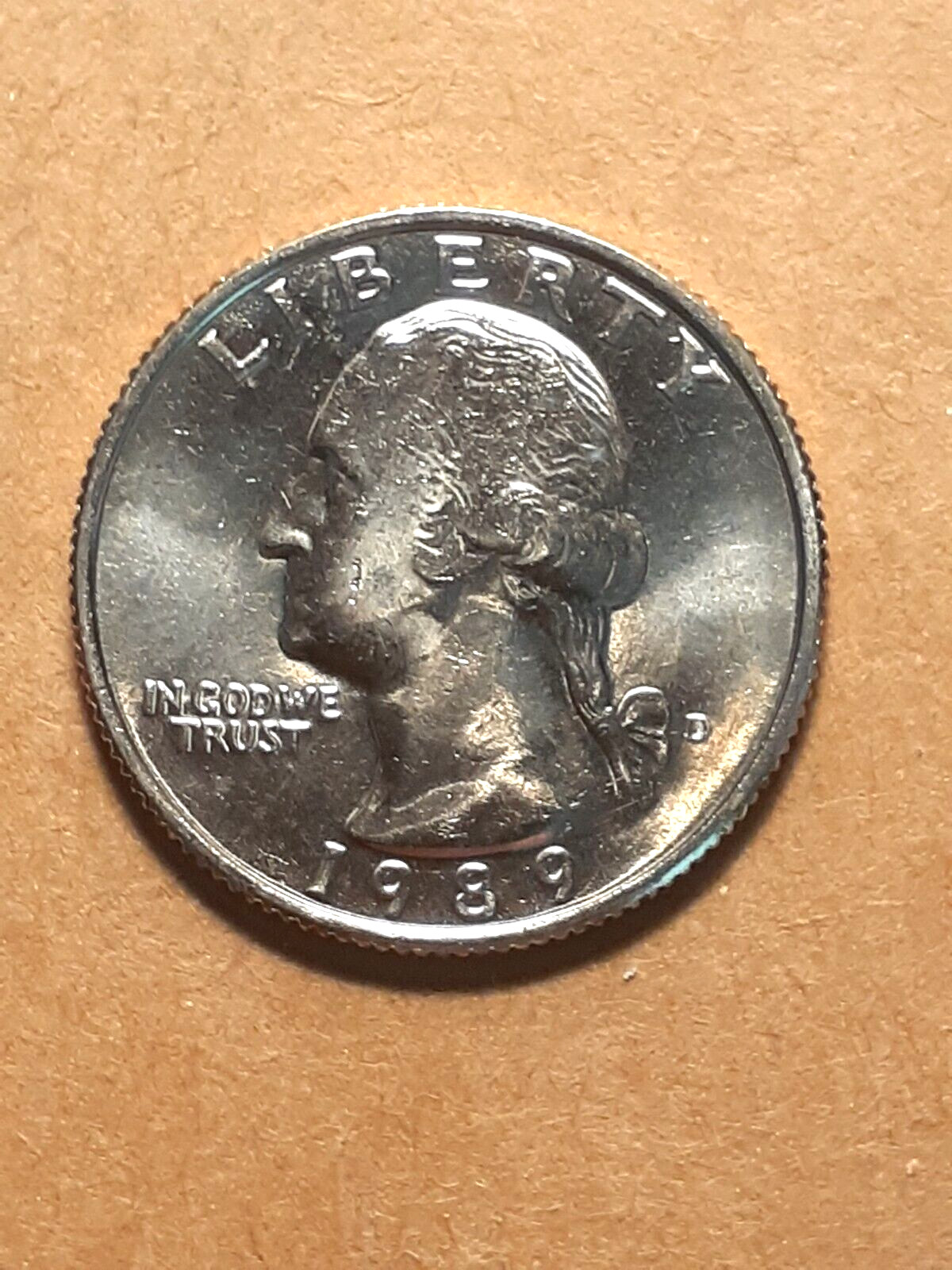 1989 D WASHINGTON QUARTER    UNC