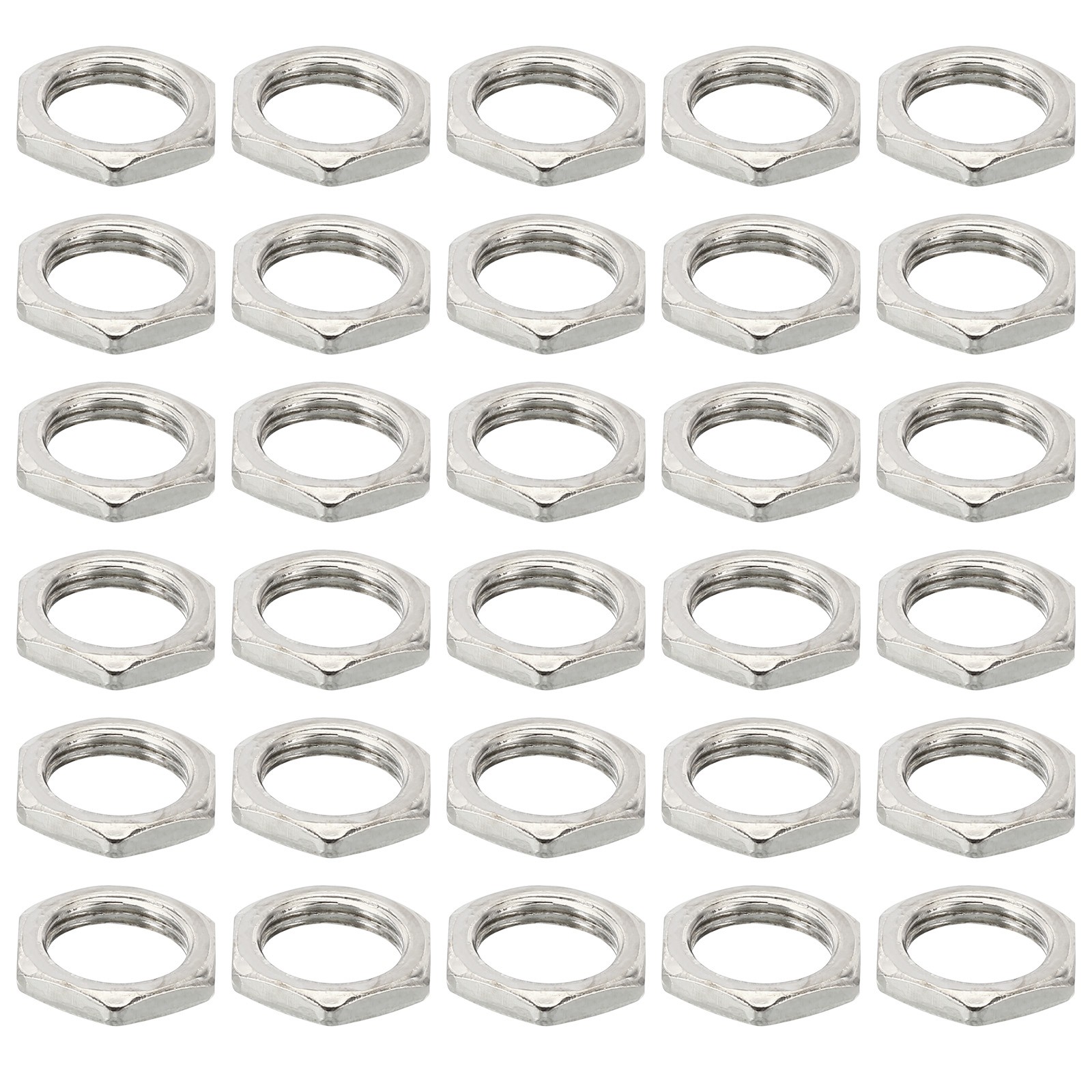 M9x0.75 Steel Hex Nut 100pcs Metric Thread Zinc Finished Hardware Nut 2.5mm Tall