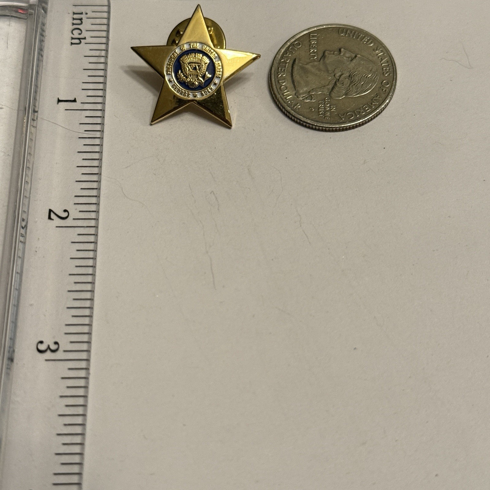 Star Badge with Presidential Insignia Tac Pin Bush Era VTG