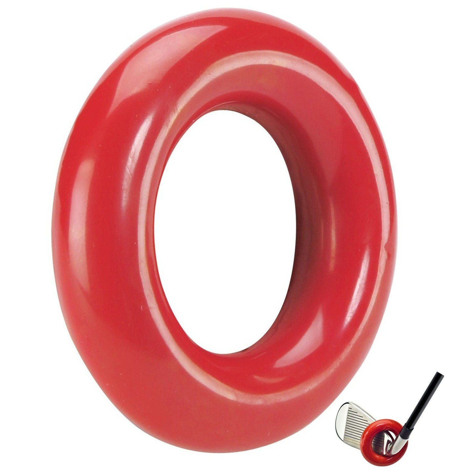 JP Lann Golf Weighted Swing Ring for Practice/Training, Red