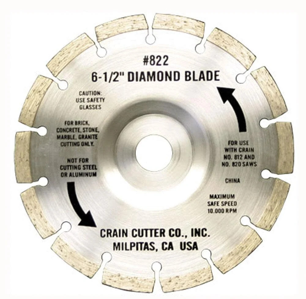 Crain 6 1/2 Inch Segmented Diamond Undercut Blade For Masonry And Ceramic Tile