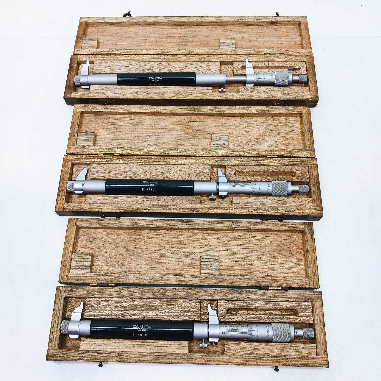 NSK Outside Caliper Micrometer Set of 3 125-200mm Gage Gauge From Japan AF3011
