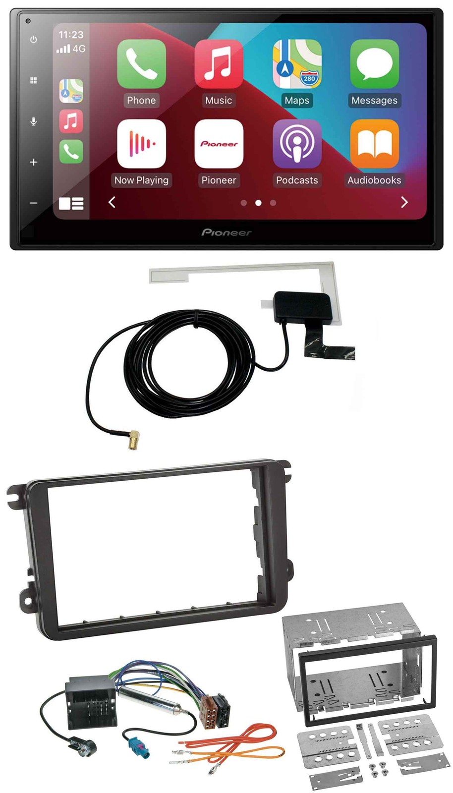 Pioneer USB Bluetooth DAB MP3 2DIN car stereo for VW Sharan from 10 Tiguan from 07 to