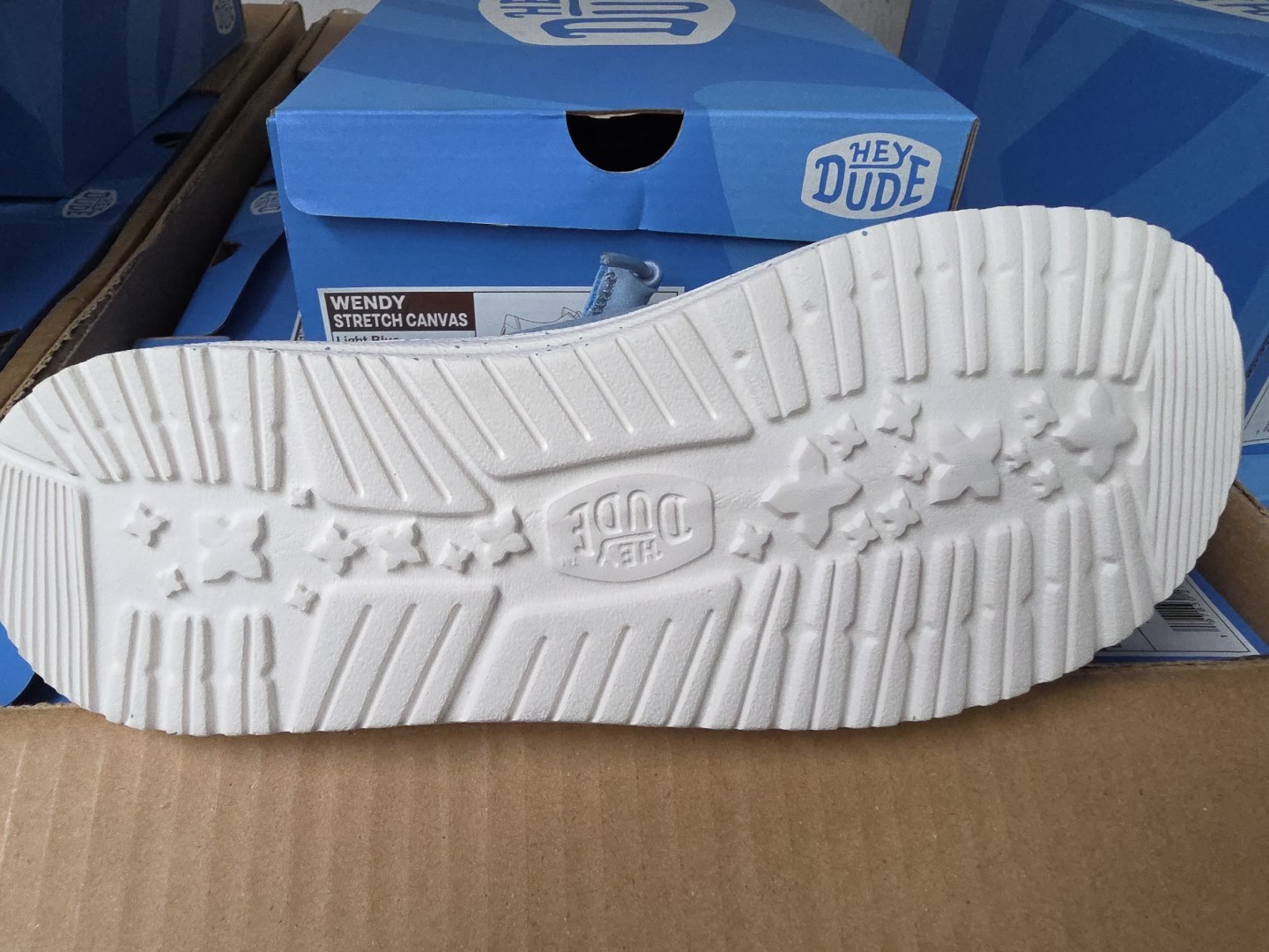 Hey Dude Wendy Stretch Canvas Light Blue Womens Size 7 NEW