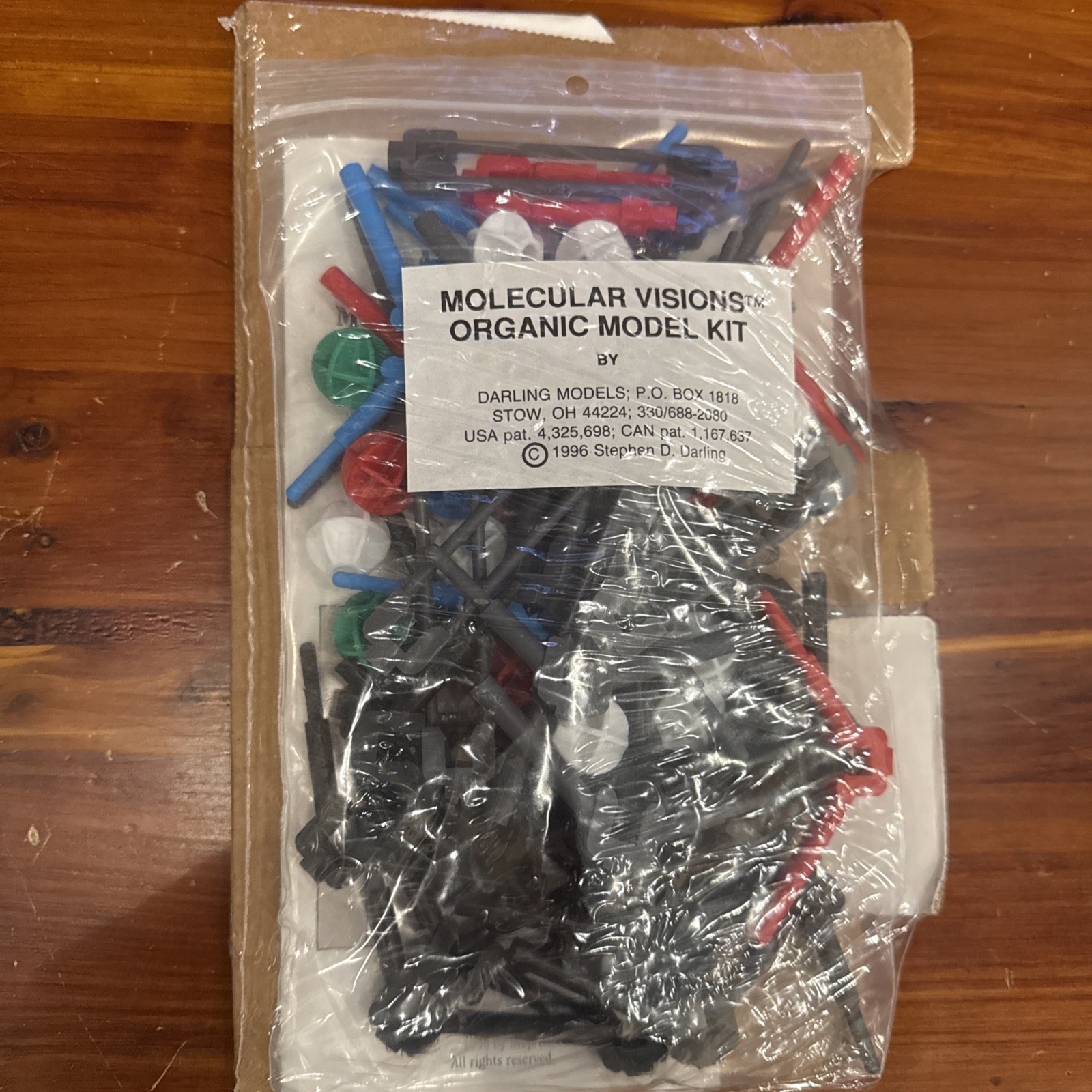 Molecular Visions Organic Chemistry Flexible Model Kit. Darling Models 1996 New