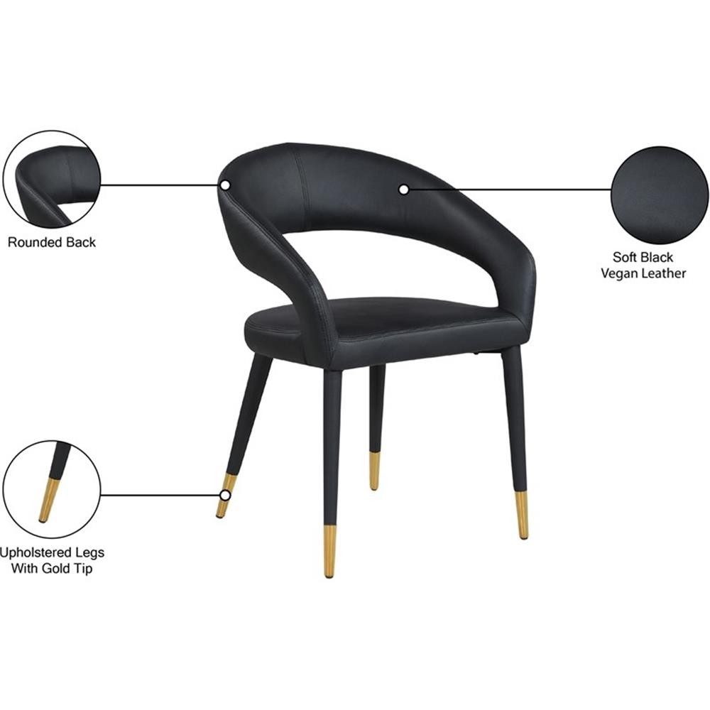 Meridian Furniture Destiny Black Vegan Leather Dining Chair