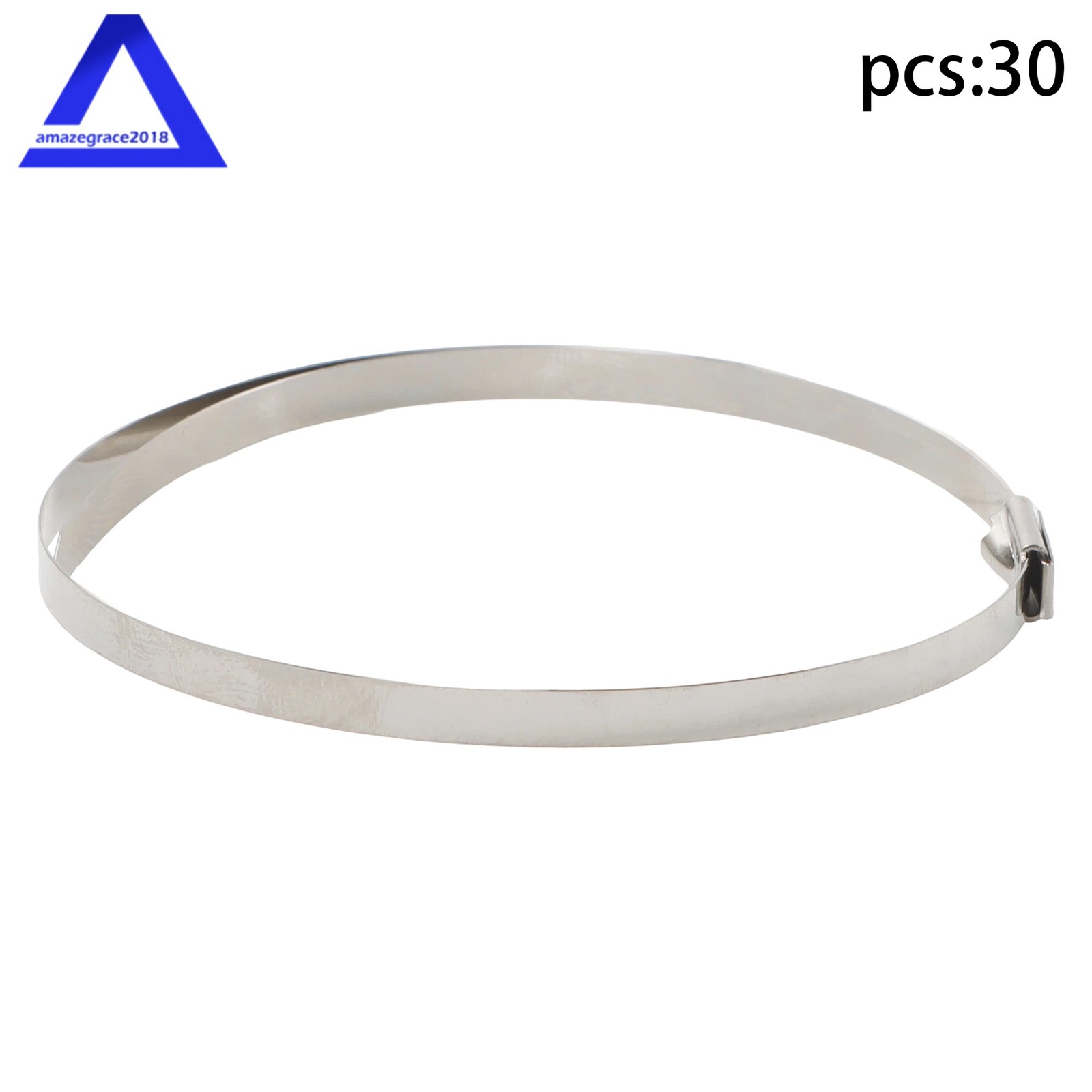 30Pcs Stainless Steel Cable Ties, 60inch, 390-lbs, Heavy-Duty Self-Locking