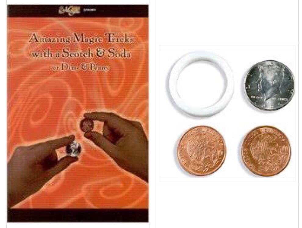 Real US Half Scotch and Soda-Worlds best magic coin trick - ExtraCentavo & Book!