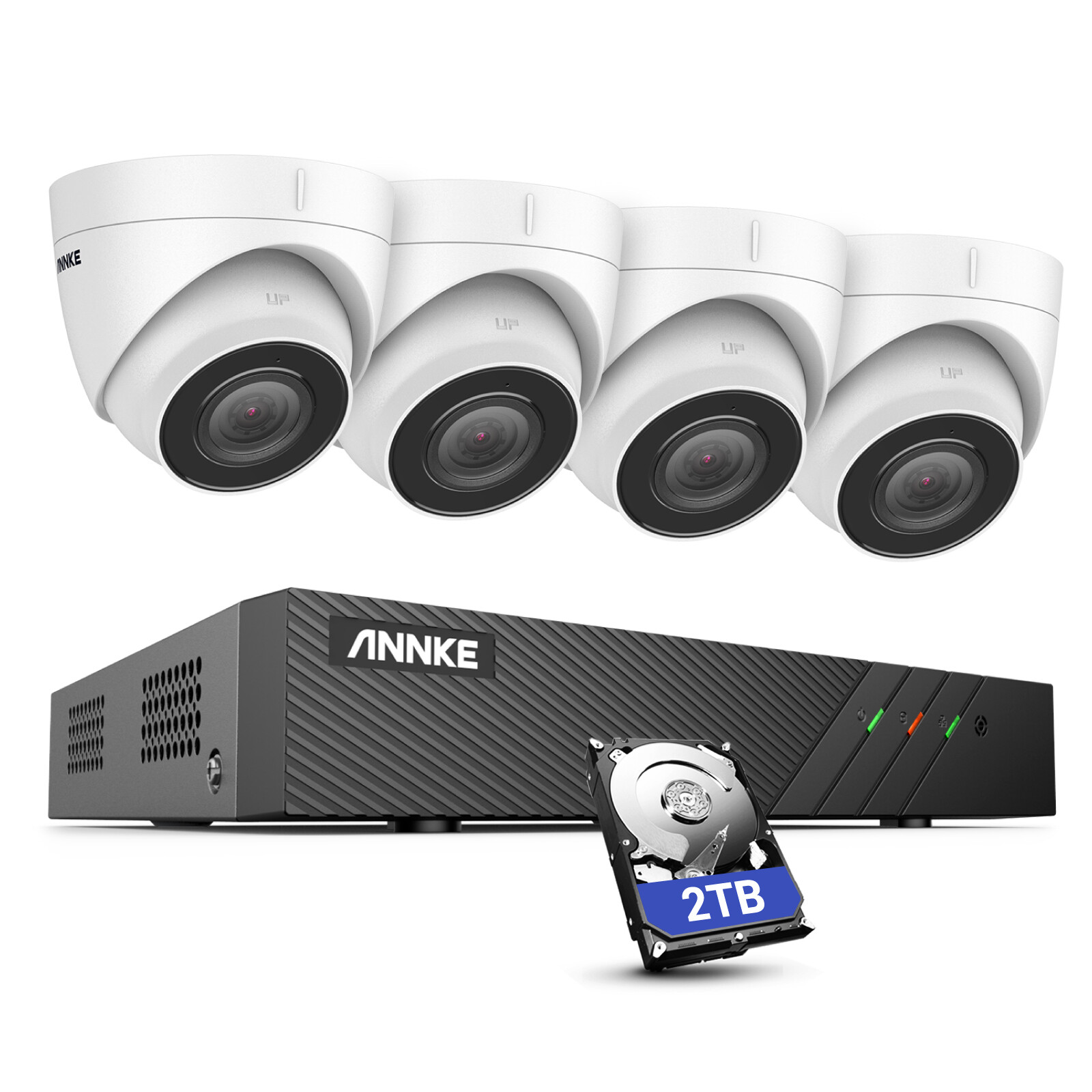 ANNKE 6MP NVR 8CH 5MP Audio POE CCTV Security Camera System Outdoor Night Vision