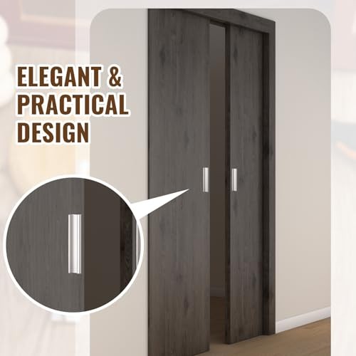 4 Pcs Self-Adhesive Edge Finger Pull Door Handle 4-3/4” Sliding Screen Sliver