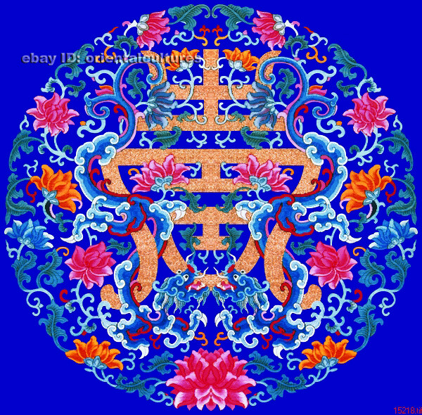 Chinese 100% real natural silk thread,su hand embroidery kits:Longevity flower