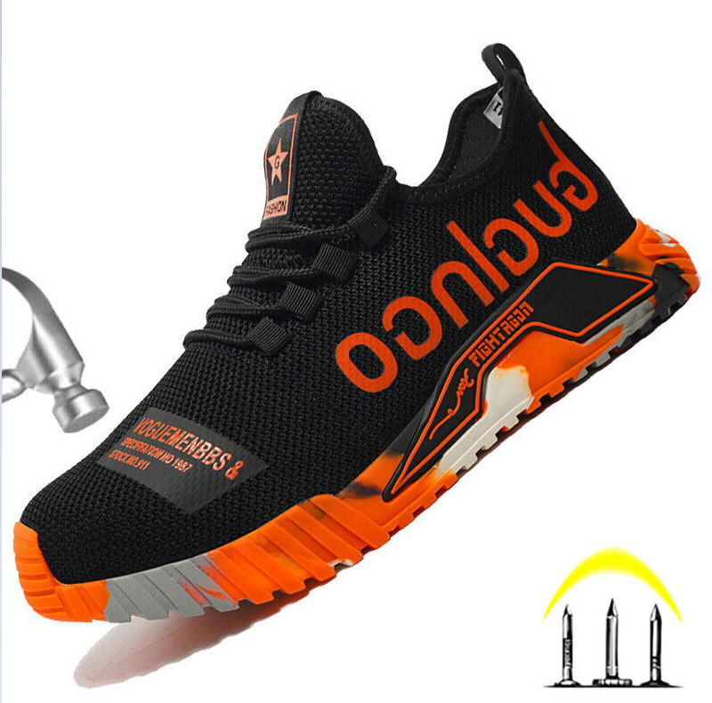 Indestructible Safety Work Shoes Steel Toe Boots Lightweight Sneakers Mens Shoes