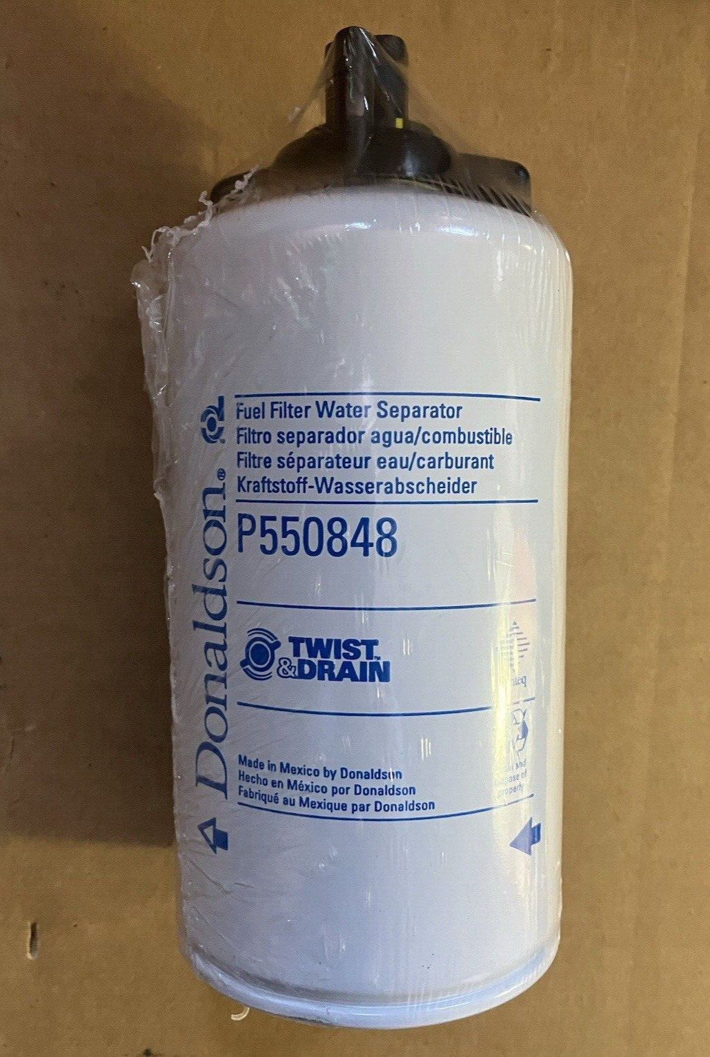 Donaldson® Part # P550848 Twist & Drain™ Fuel Filter / Water Separator Spin-On