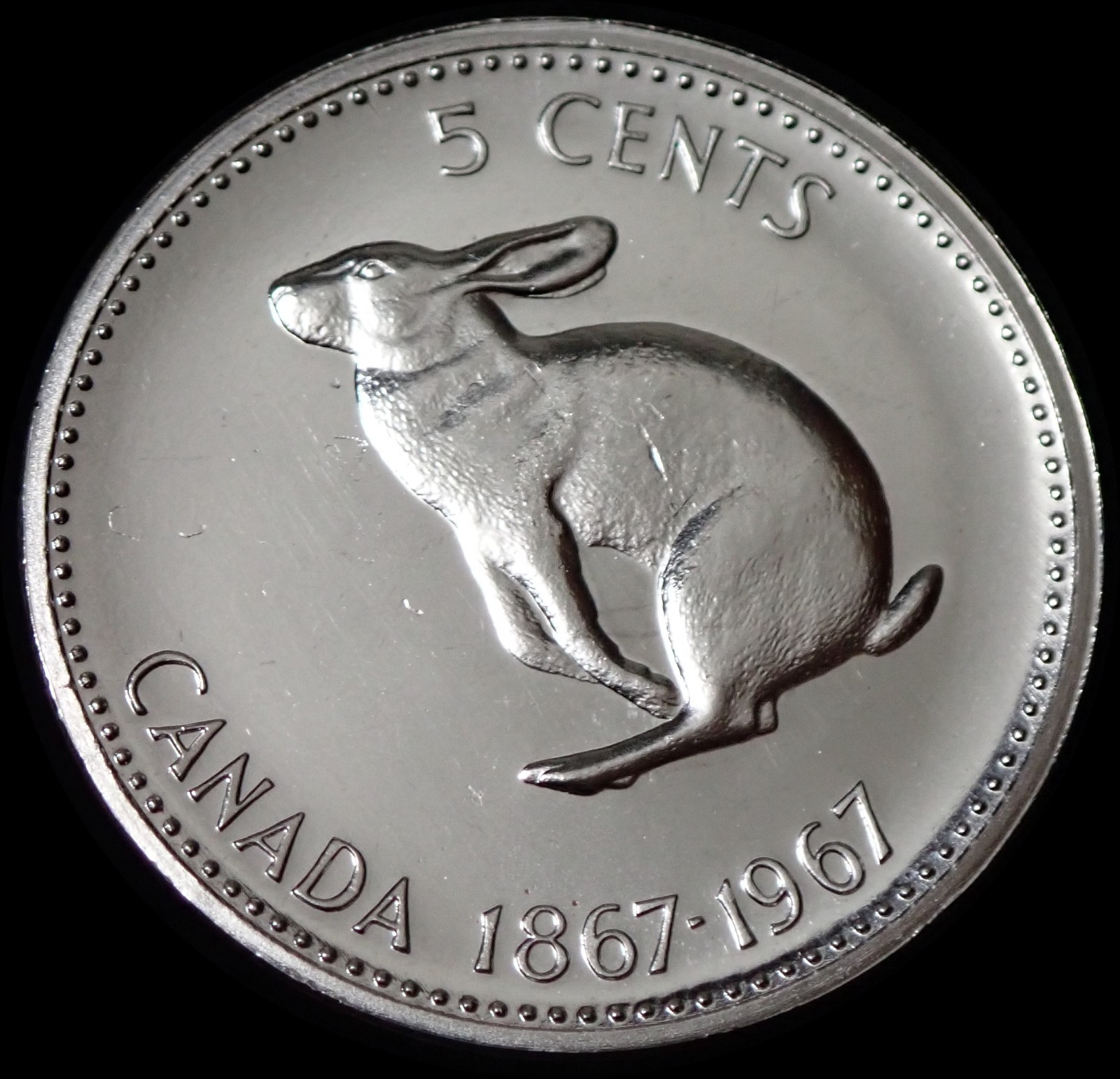 Canada 5 Cents 1967 Elizabeth II Confederation BU Coin WCA B974