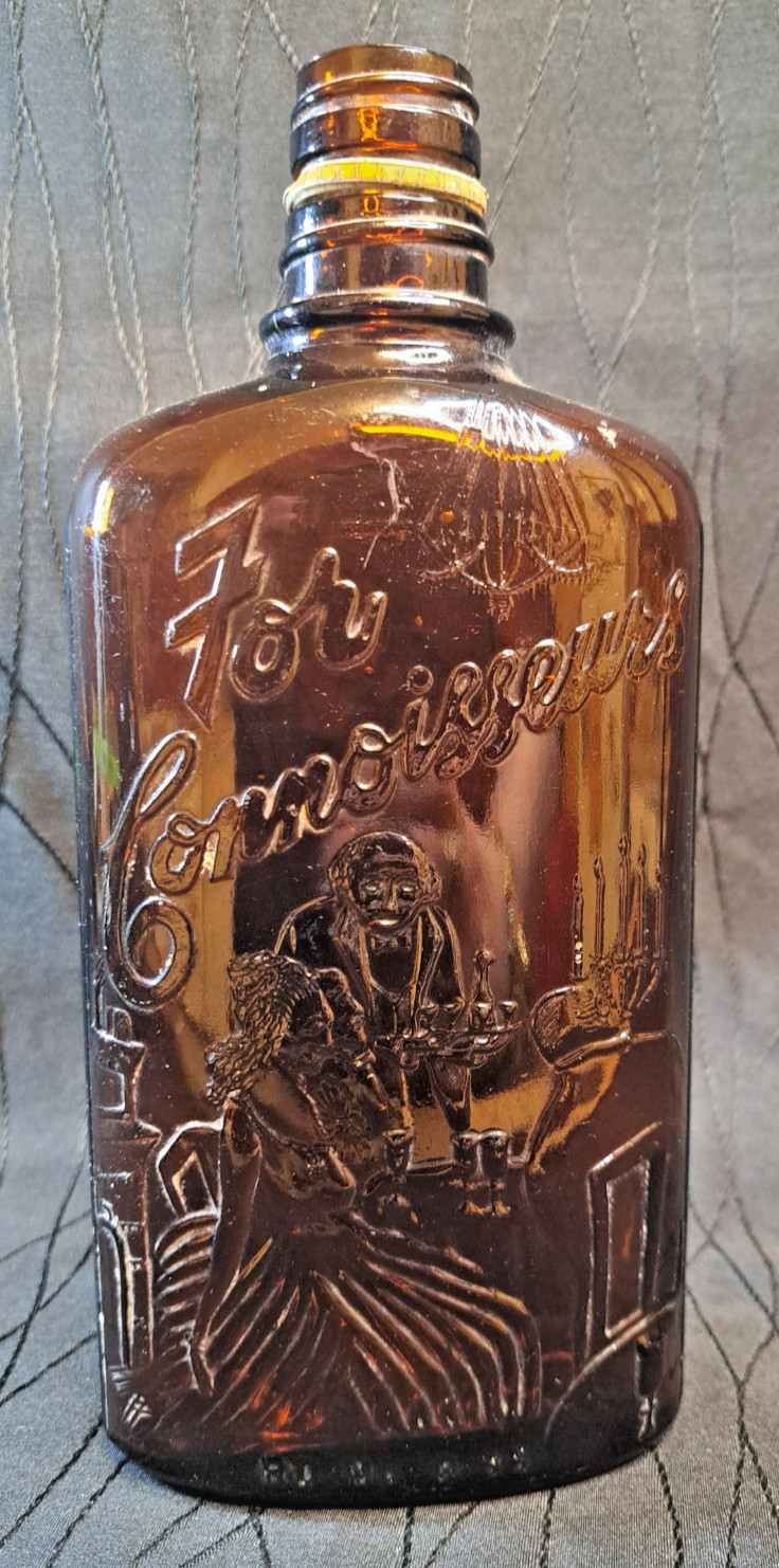 Vintage UDL “For Connoisseurs” Amber Liquor Bottle – Vancouver Canada