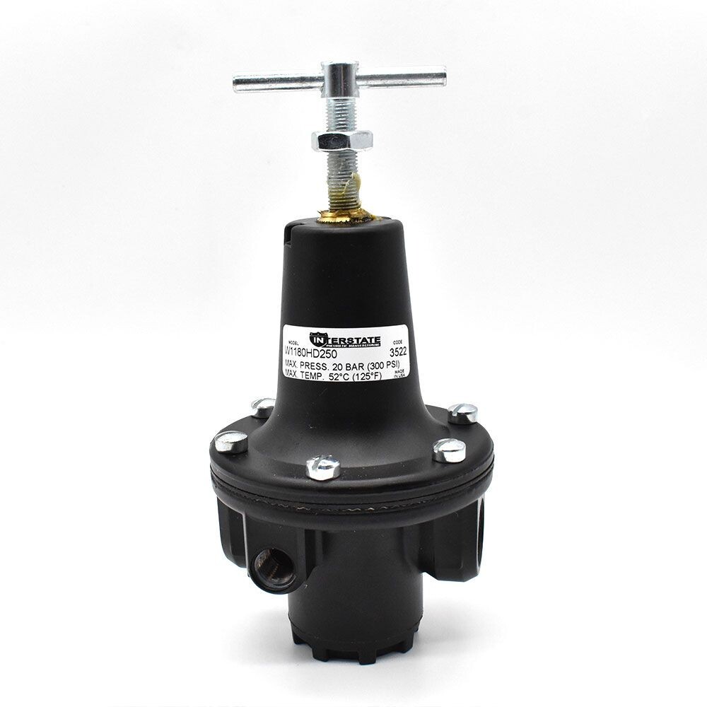 Interstate Pneumatics W1180HD-250 1/2" Large 'T' Handle Air Regulator 0-250 PSI