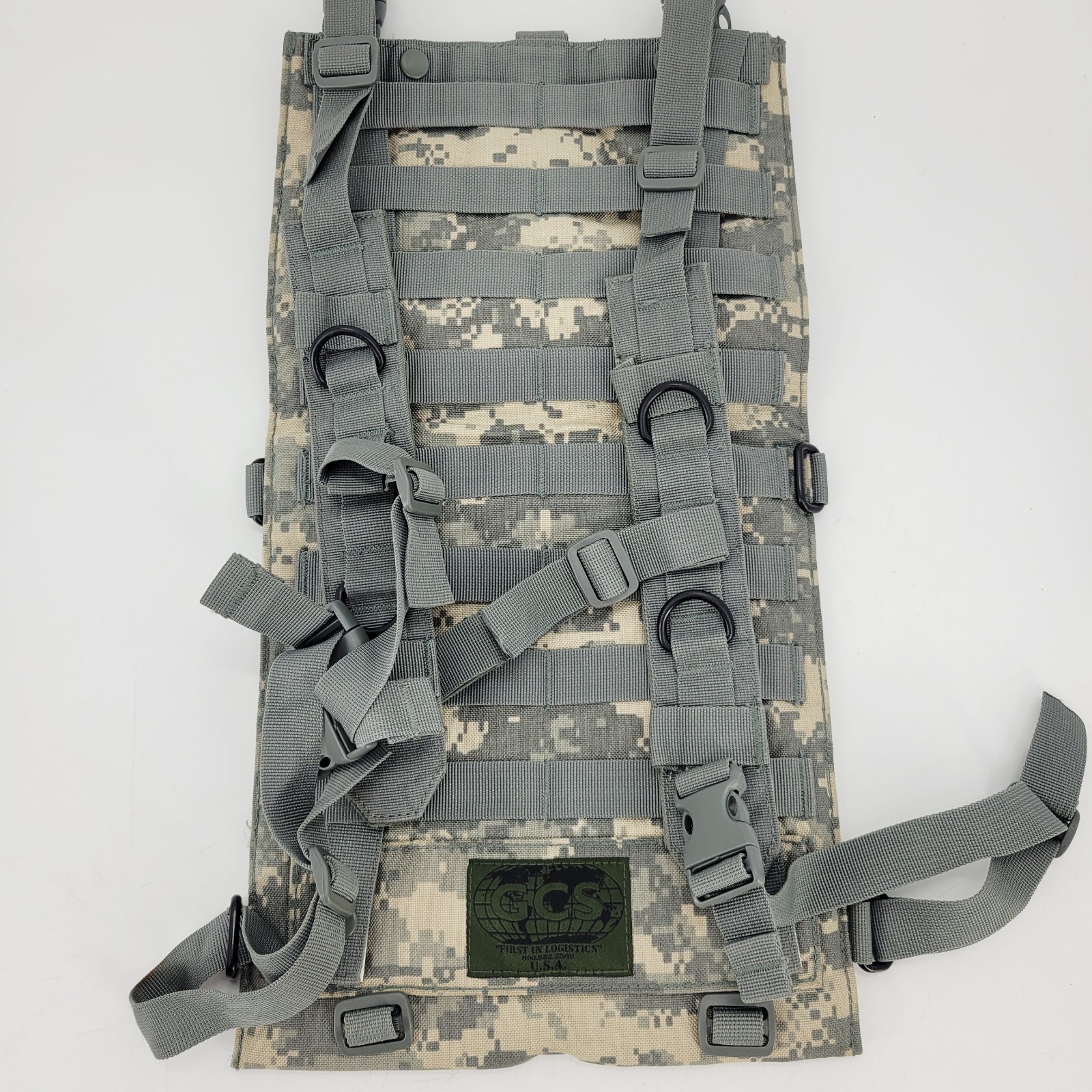 GCS ACU Hydration Bladder Carrier with Shoulder Straps MOLLE Tiger Stripe