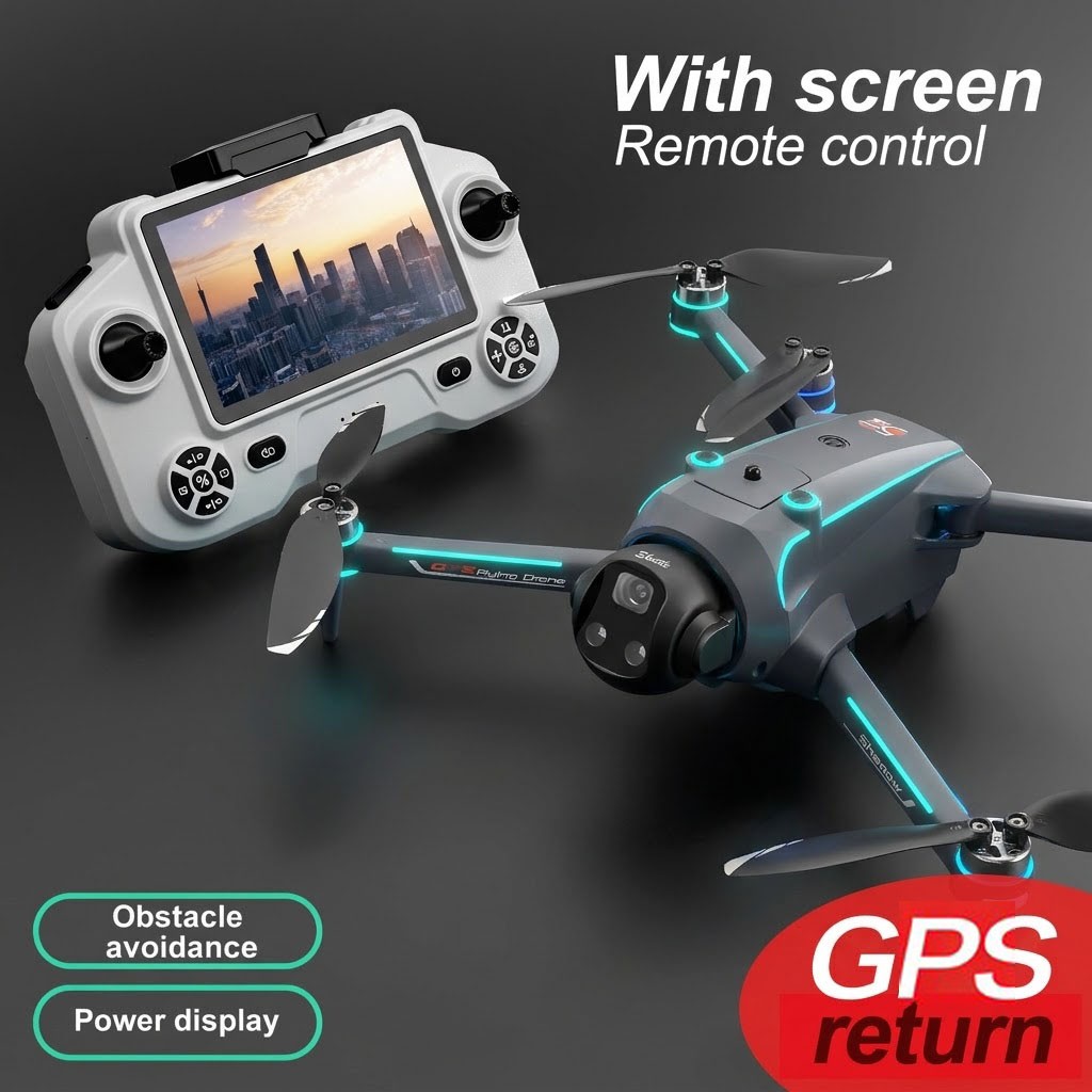 8K GPS Drone w/ Touchscreen Controller, 5G FPV, Dual Battery, Auto Return